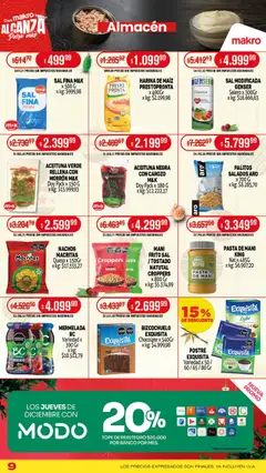 Vista previa Makro ofertas válido desde el 18.12.2025 | Página: 9 | Productos: Harina, Sal, Mani, Queso