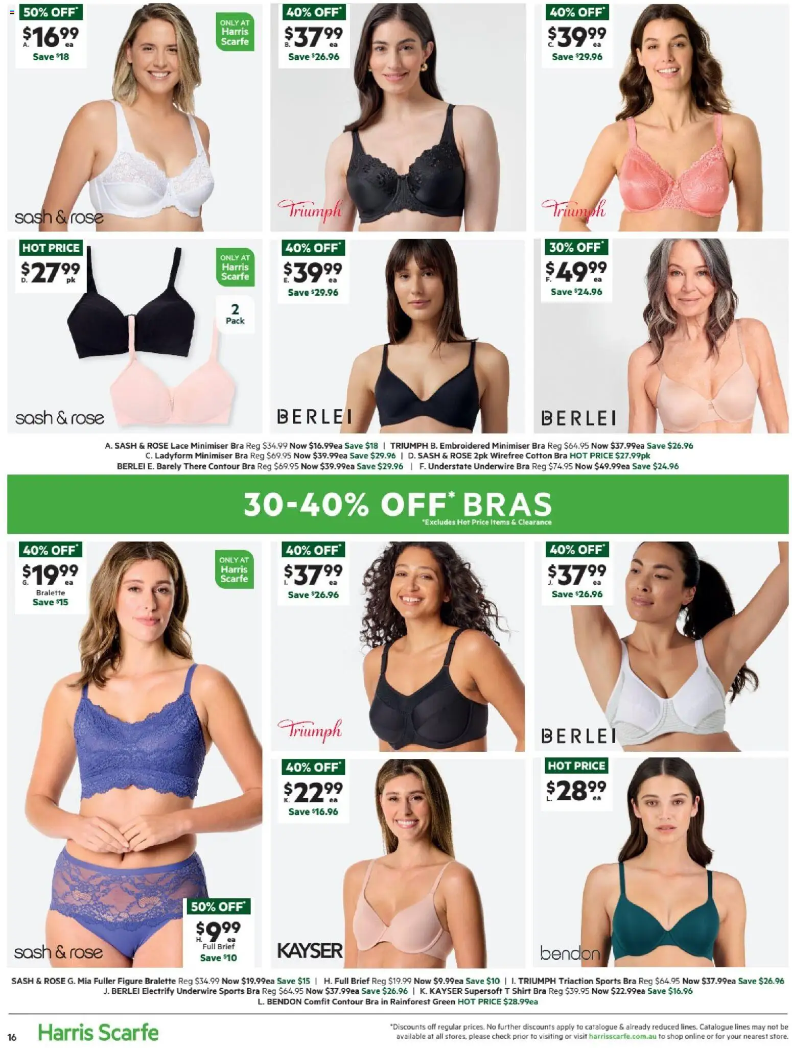 Harris Scarfe catalogue - valid from 05.01.2026 | Page: 16 | Products: Shirt, Bra, T shirt, Contour