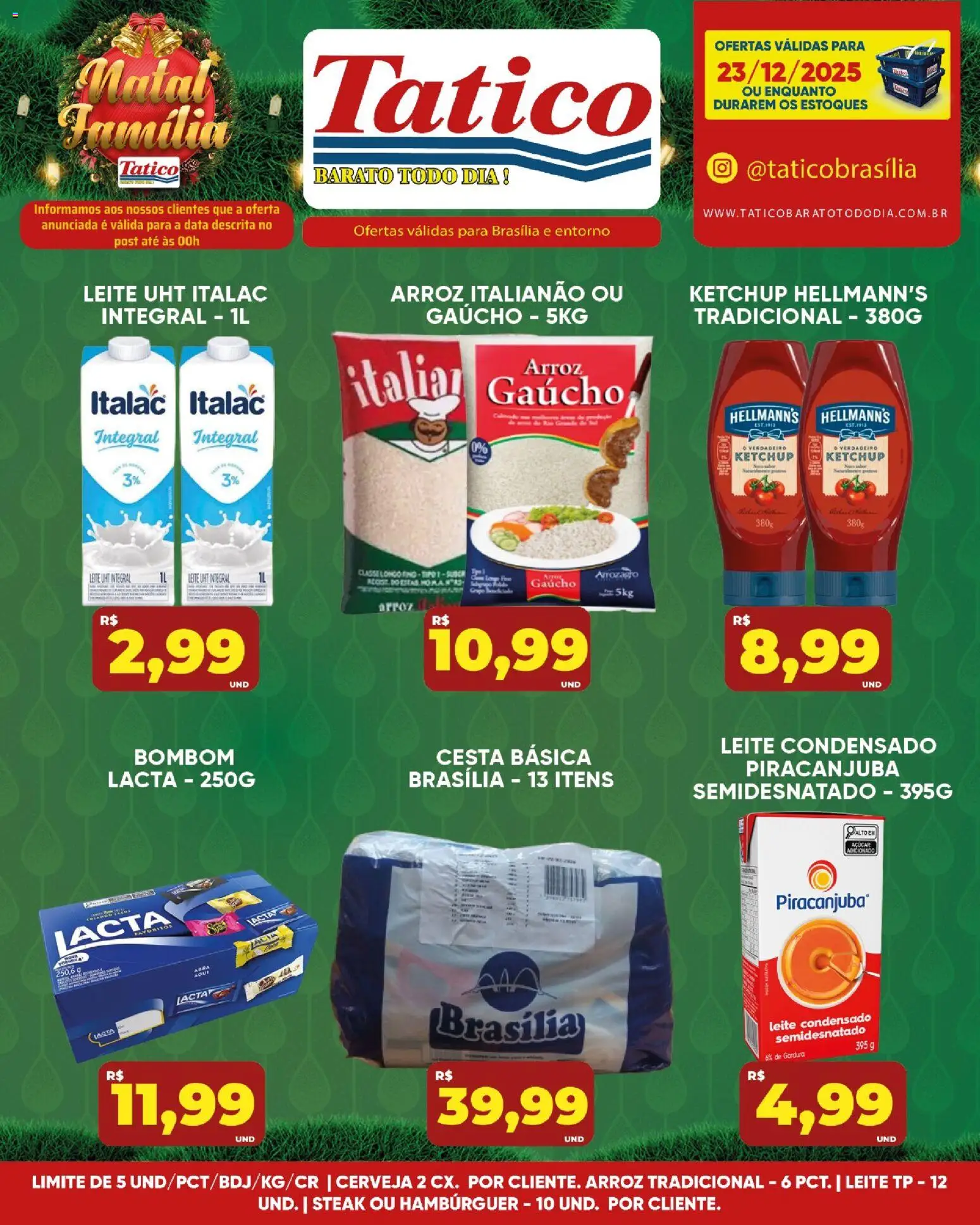 Tatico Folheto - válido de 23.12.2025 | Página: 16 | Produtos: Leite, Açúcar, Bombom, Leite condensado