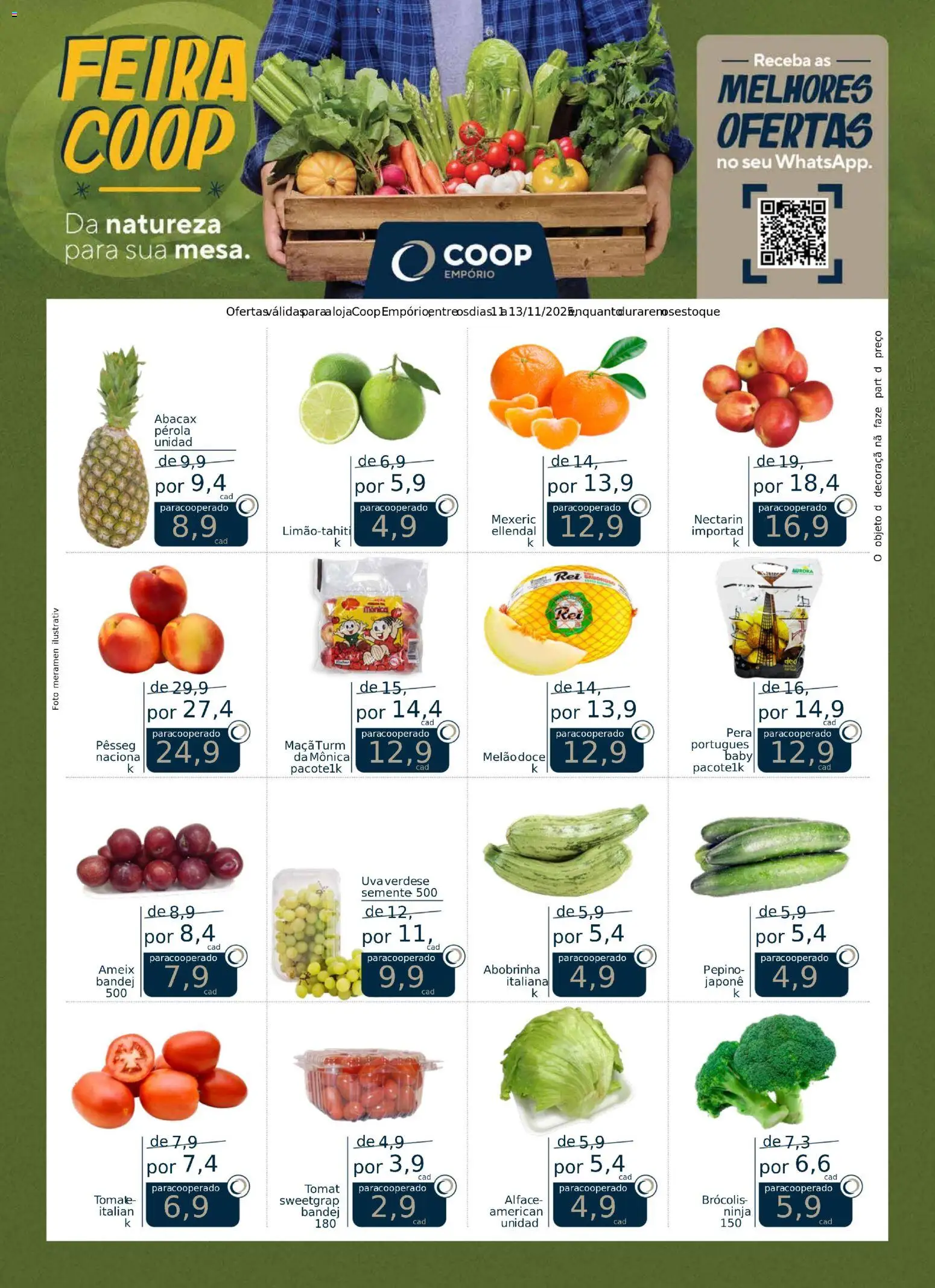 Coop Folheto - válido de 11.11.2025 | Página: 1 | Produtos: Pera, Abobrinha, Alface, Brócolis