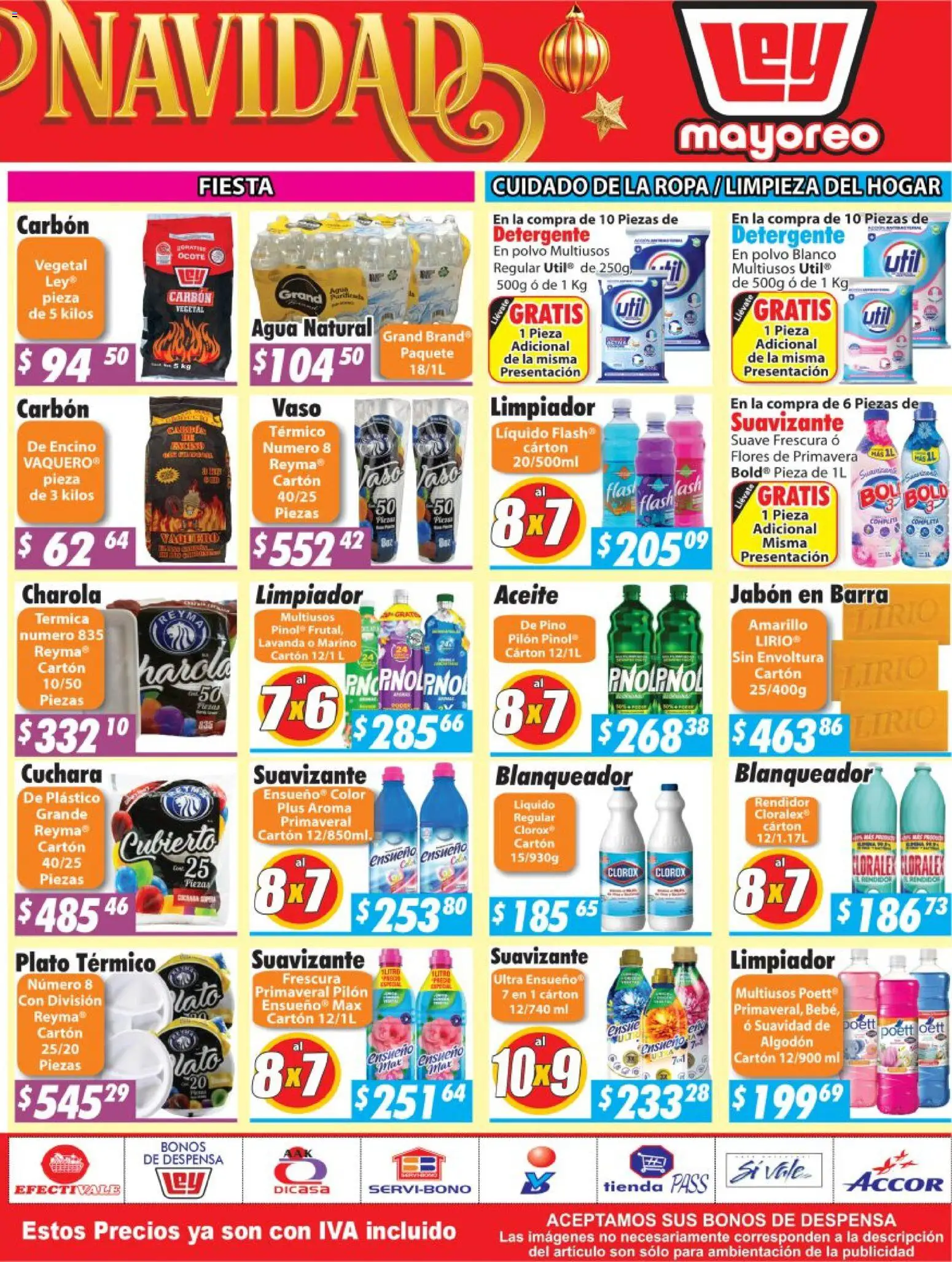 Nuevas ofertas de Casa Ley válidas en toda la República Mexicana desde el 08.12.2025. ¡Encuentra las mejores ofertas en Casa Ley folleto Nogales! | Página: 4 | Productos: Detergente, Agua, Despensa, Jabón