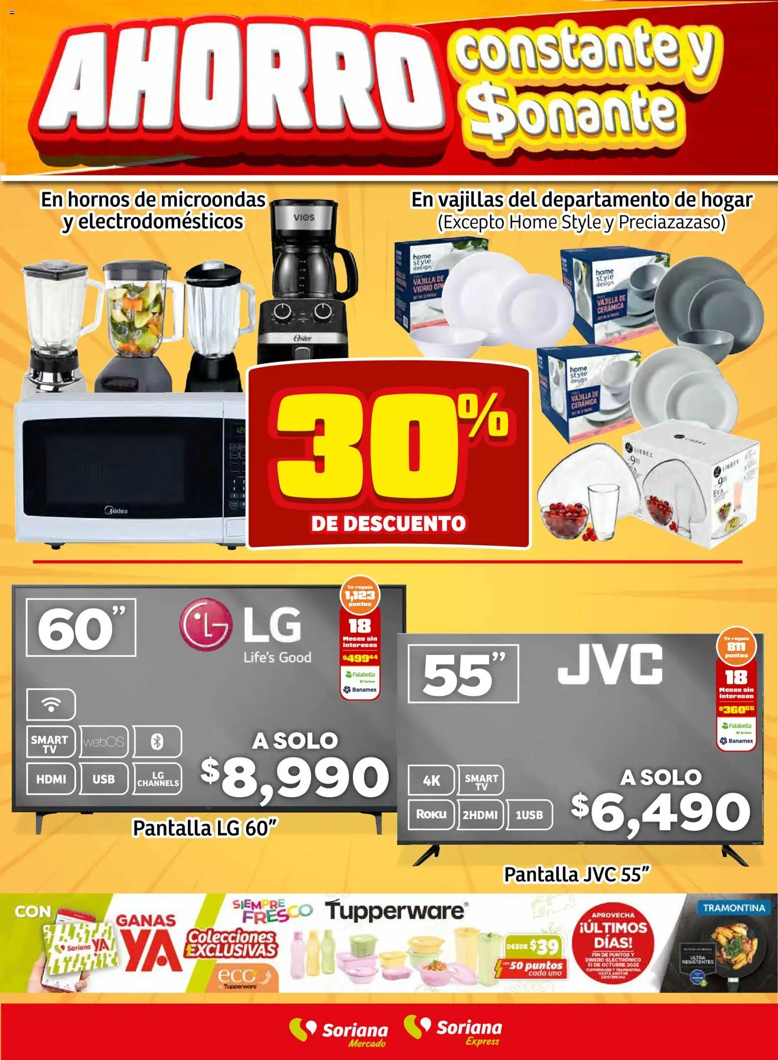 Nuevas ofertas de Soriana válidas en toda la República Mexicana desde el 23.10.2025. ¡Encuentra las mejores ofertas en Soriana - Fin de Semana Mercado: Ags, Nay, Jal, Qro, Col, Mich, Gto, Hgo, Tlax, Mor, Pue, Gro, Oax, Edo. de Mex, CDMX, Zac y SLP! | Página: 7 | Productos: Pasta, Microondas, Té