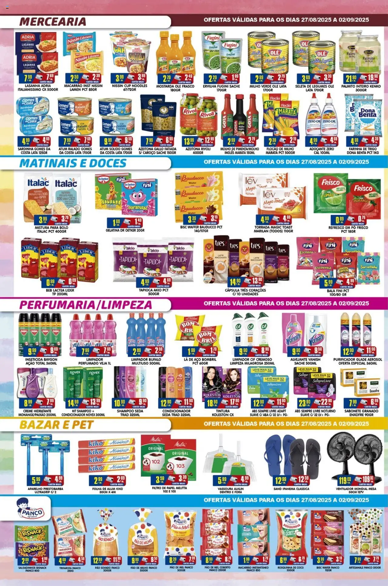 Higa's Supermercado Folheto - válido de 27.08.2025 | Página: 2 | Produtos: Purificador, Carne, Mel, Salgadinhos