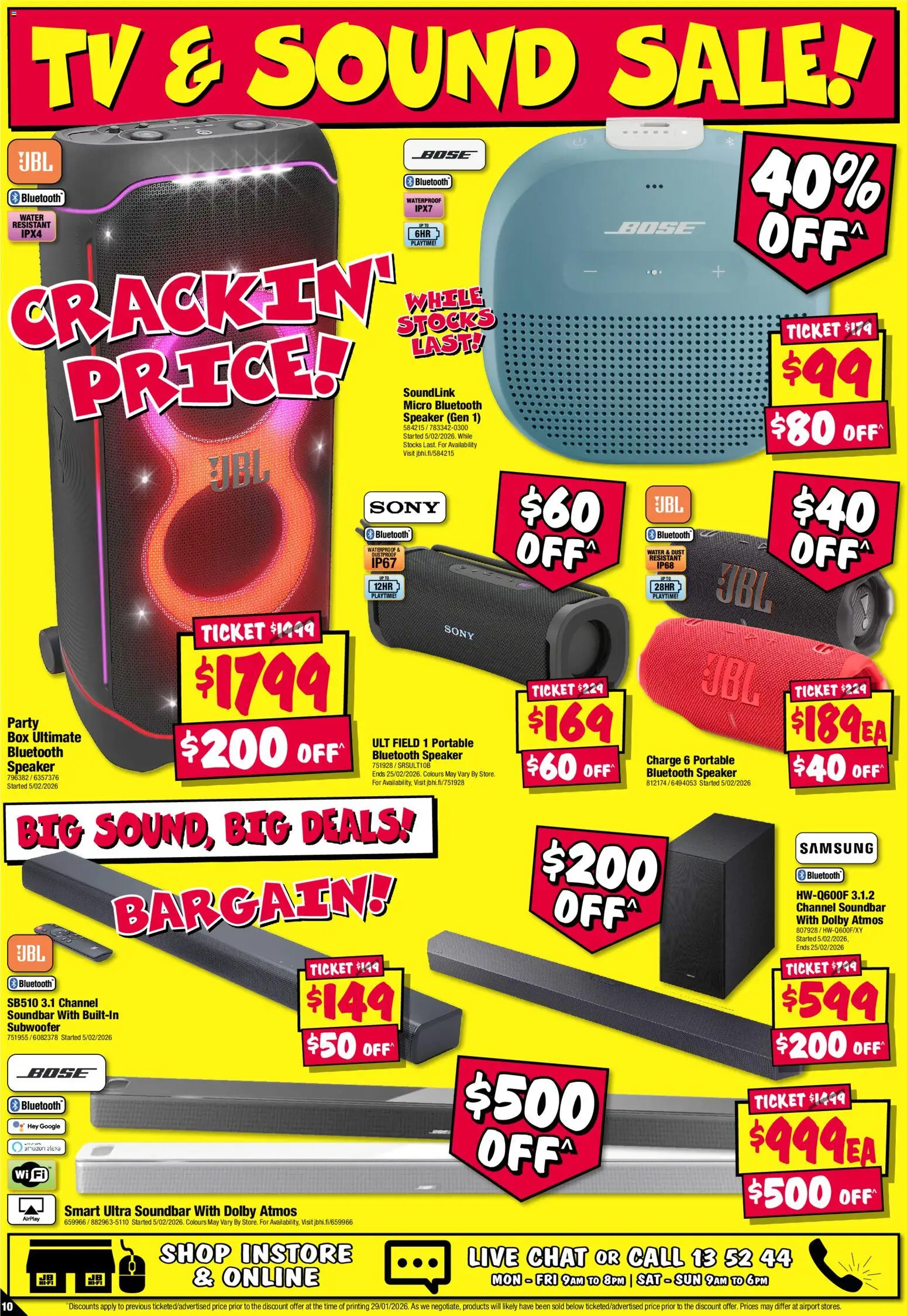 JB Hi-Fi catalogue - valid from 12.02.2026 | Page: 10 | Products: Bluetooth speaker, Tv, Speaker, Portable