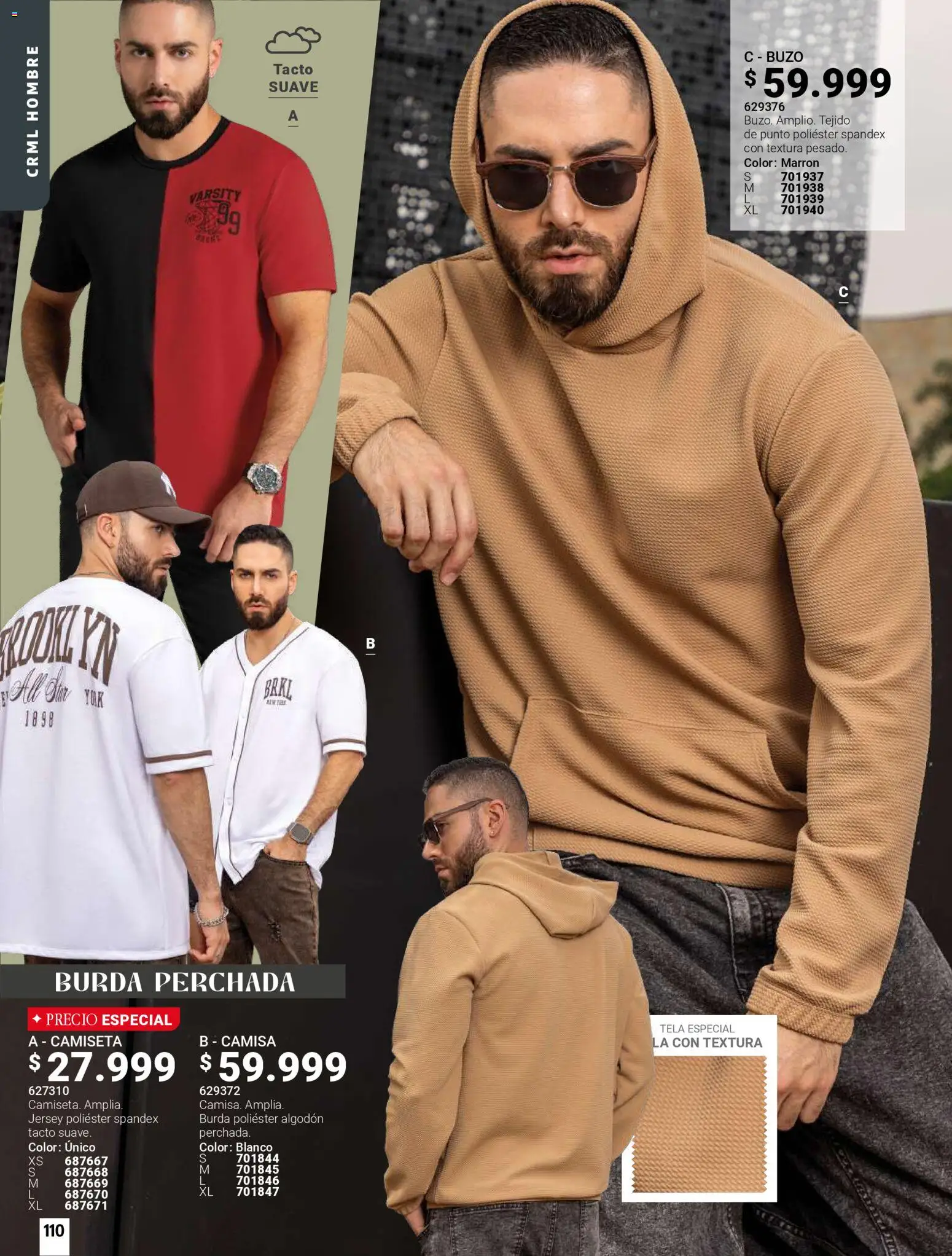 Carmel revista - valida desde el 01.05.2026 | Página: 110 | Productos: Algodón, Buzo, Camiseta, Camisa