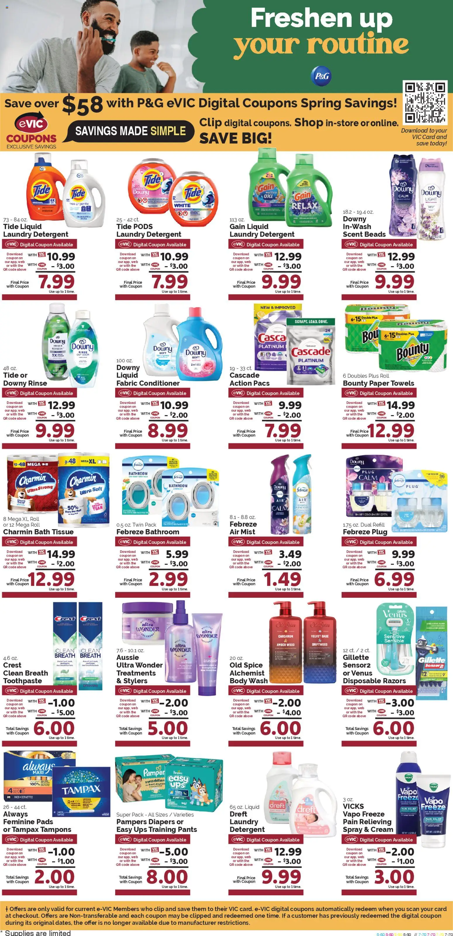 Harris Teeter Weekly Ad - SC - valid from 01.04.2026 | Page: 11 | Products: Conditioner, Detergent, Tampons, UPS