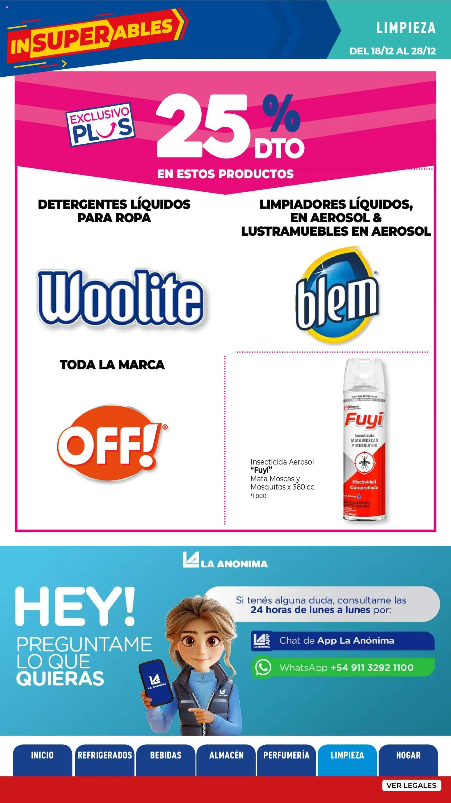 La Anonima Insuperables │ válido desde el 18.12.2025 | Página: 36 | Productos: Mata moscas, Lustramuebles, Insecticida, Ropa