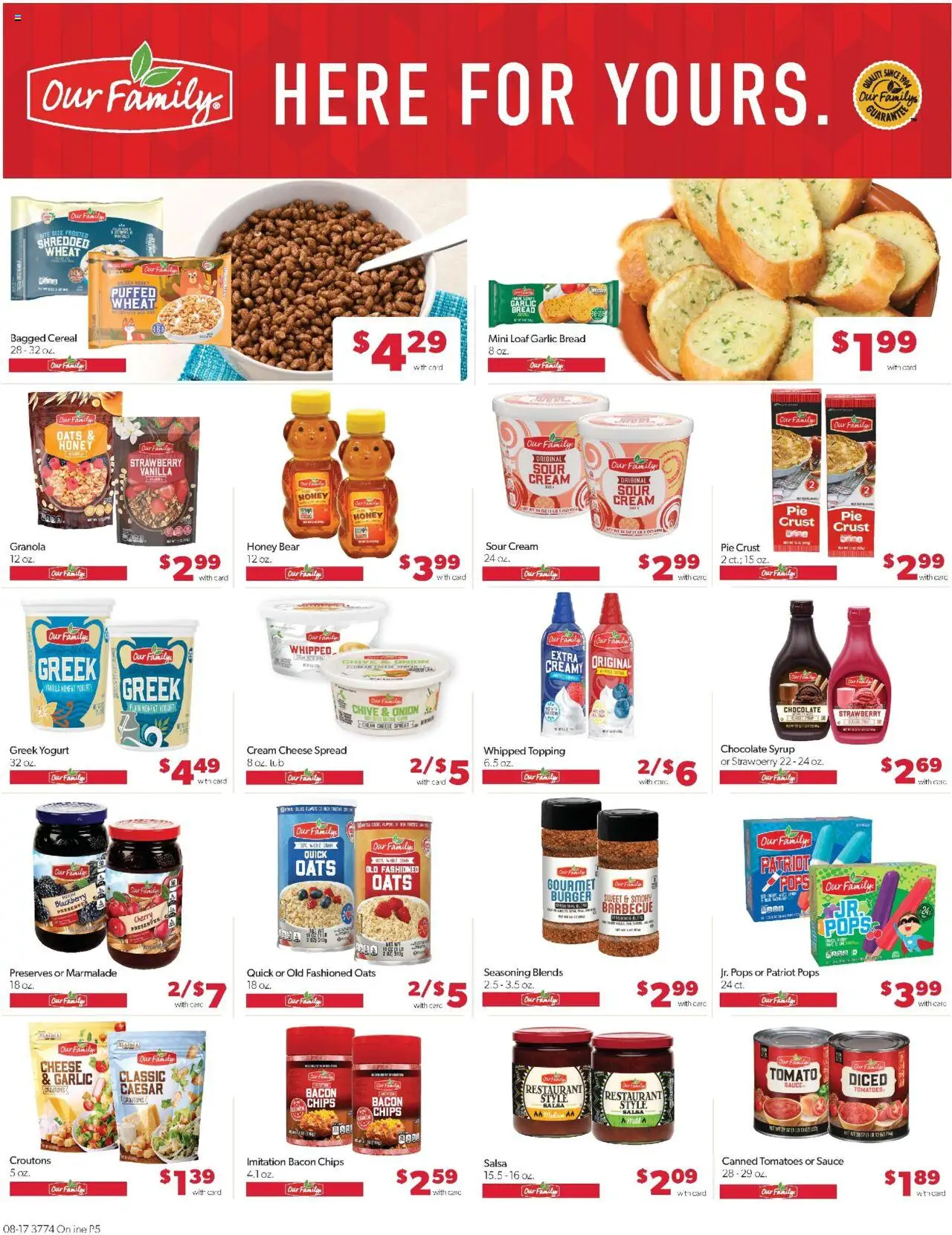 Family Fare Weekly Ad - NE - valid from 17.08.2025 | Page: 12 | Products: Yogurt, Bread, Cream, Onion