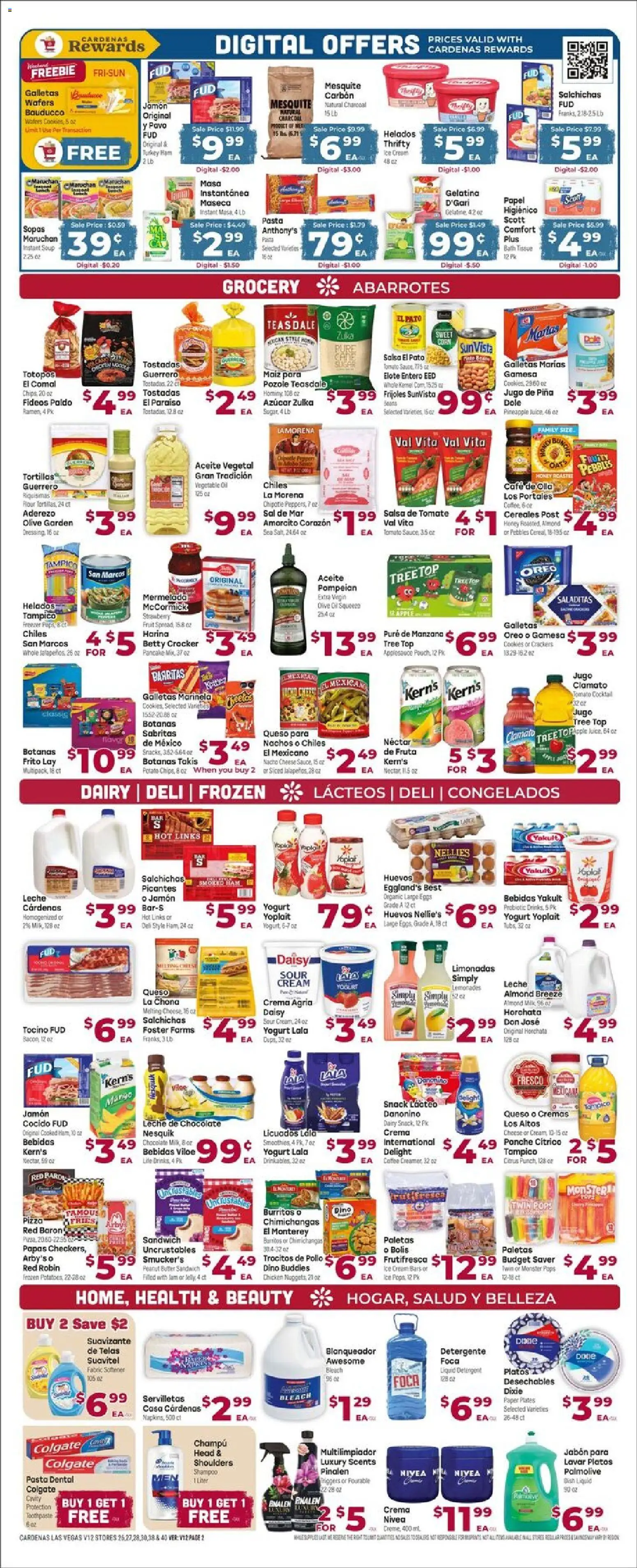 Cardenas Weekly Ad - NV - valid from 15.04.2026 | Page: 2 | Products: Shampoo, Cheese, Yogurt, Pizza