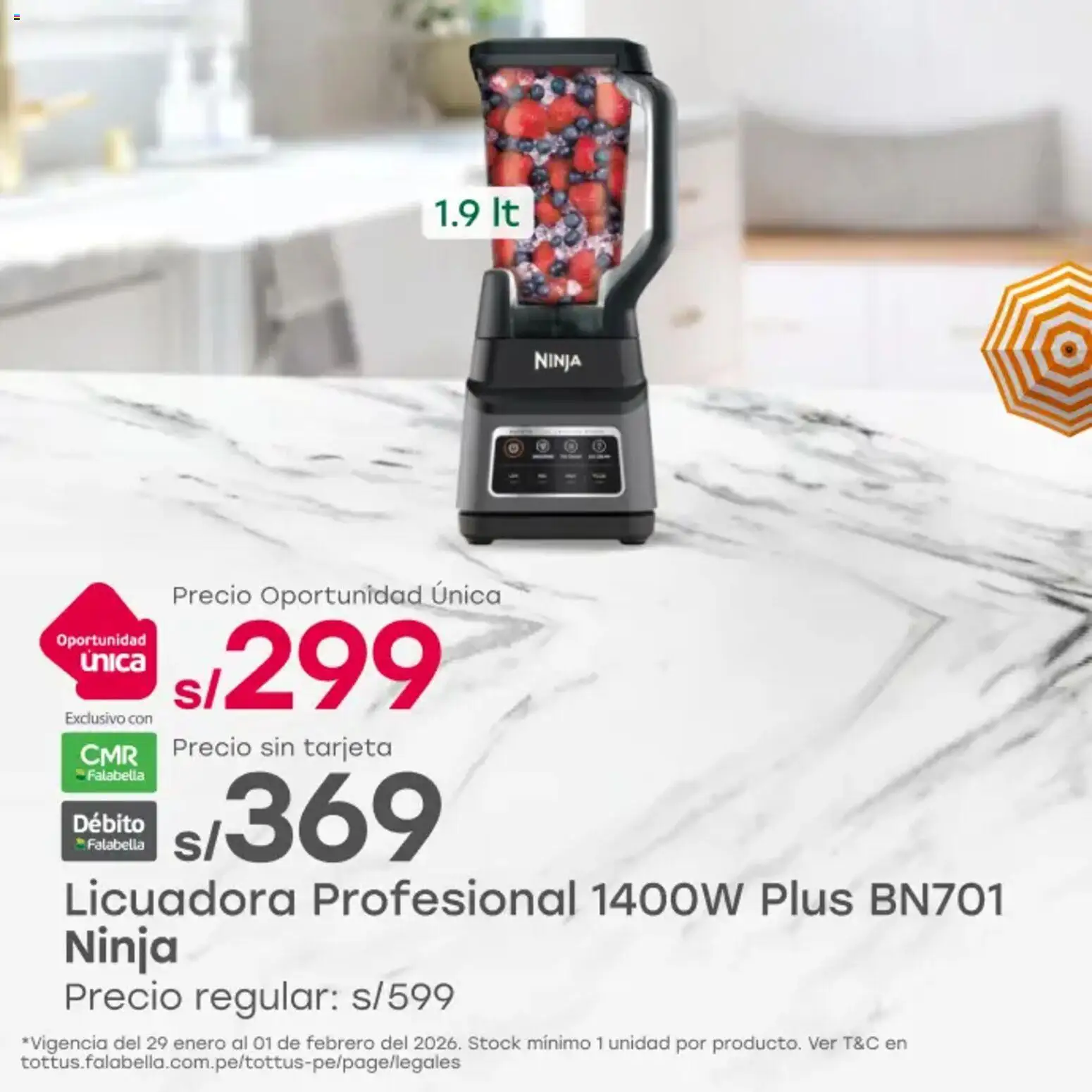 Catálogo Tottus válido desde 29.01.2026 | Página: 1 | Productos: Licuadora