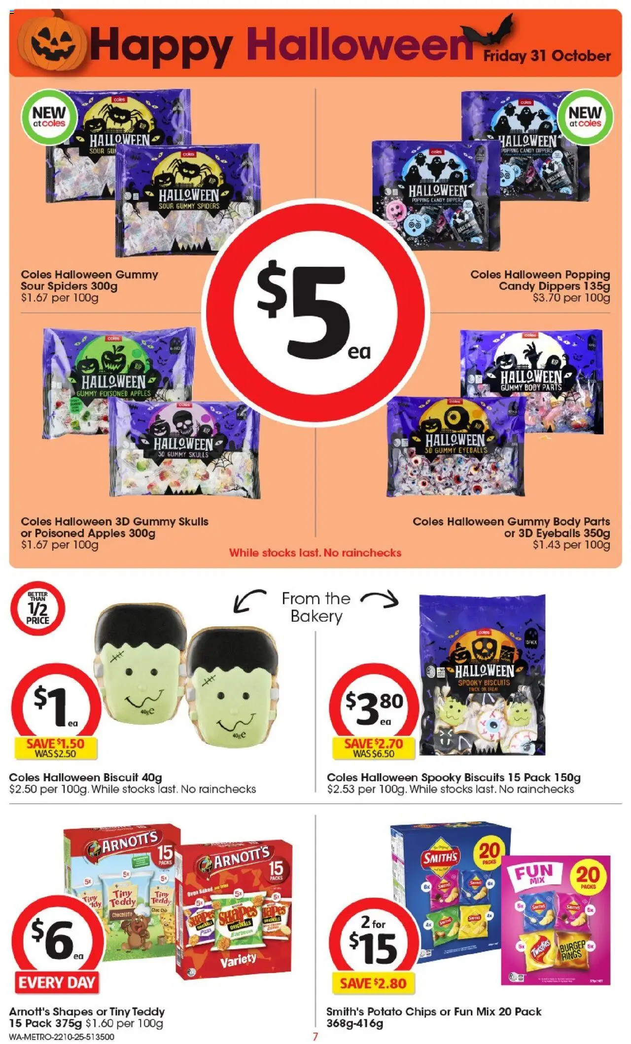 Coles catalogue - valid from 22.10.2025 | Page: 7 | Products: Pizza, Apples, Oven, Bakery