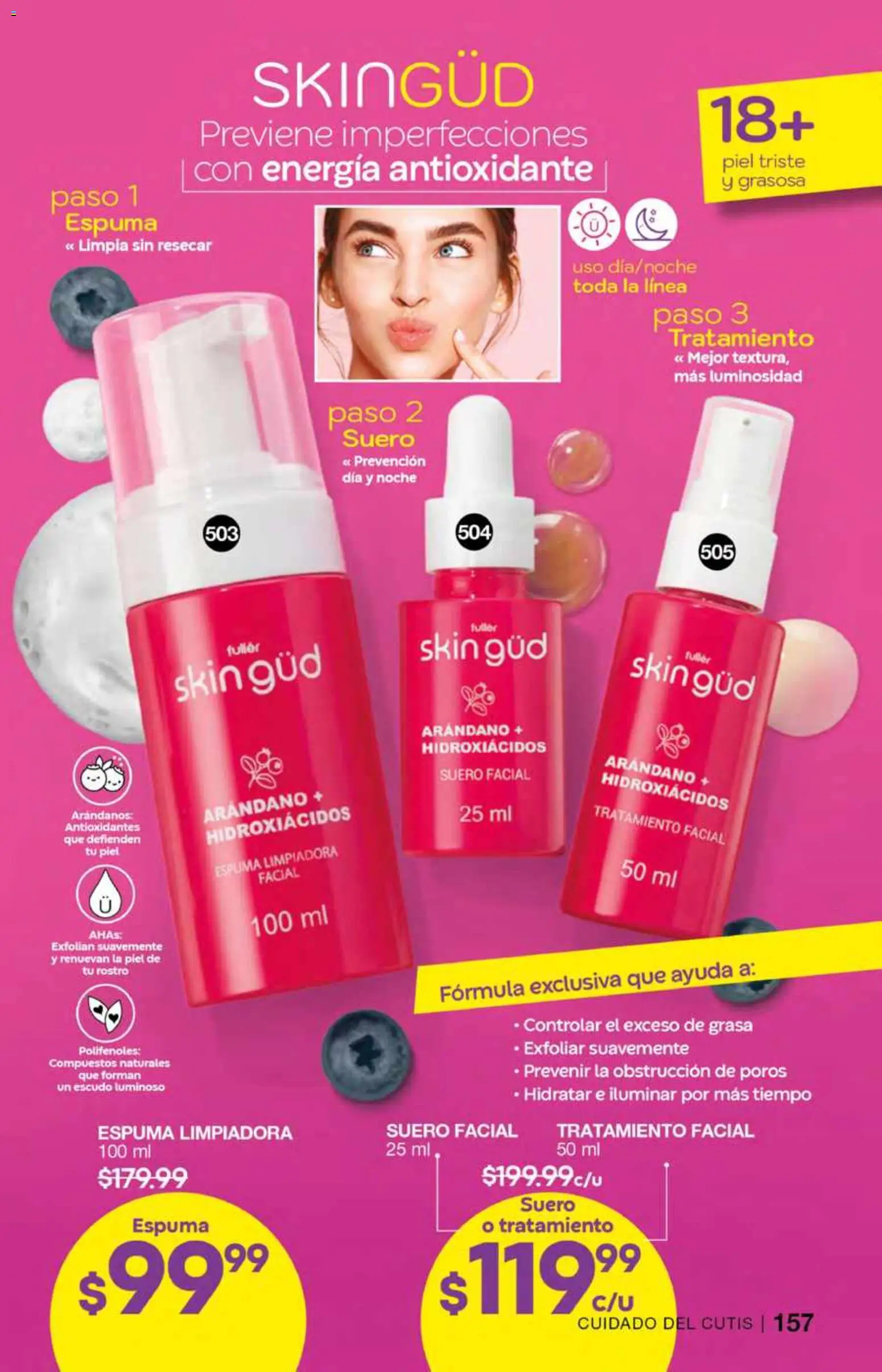 Nuevas ofertas de Fuller válidas en toda la República Mexicana desde el 26.11.2025. ¡Encuentra las mejores ofertas en Fuller campaña 17 2025! | Página: 159 | Productos: Arándanos, Espuma