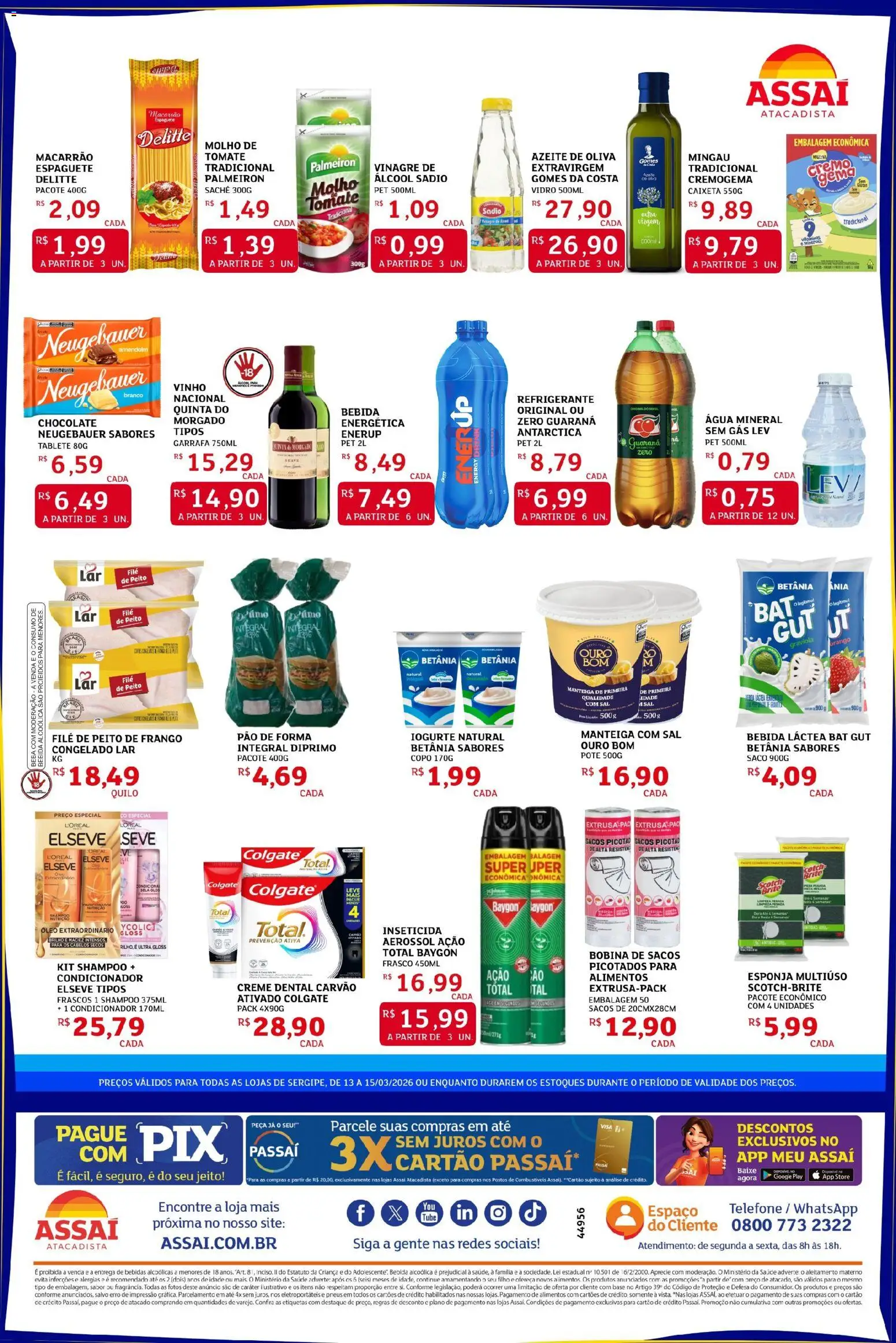 Assaí Atacadista Folheto - válido de 13.03.2026 | Página: 2 | Produtos: Esponja, Gomes da costa, Refrigerante, Frango