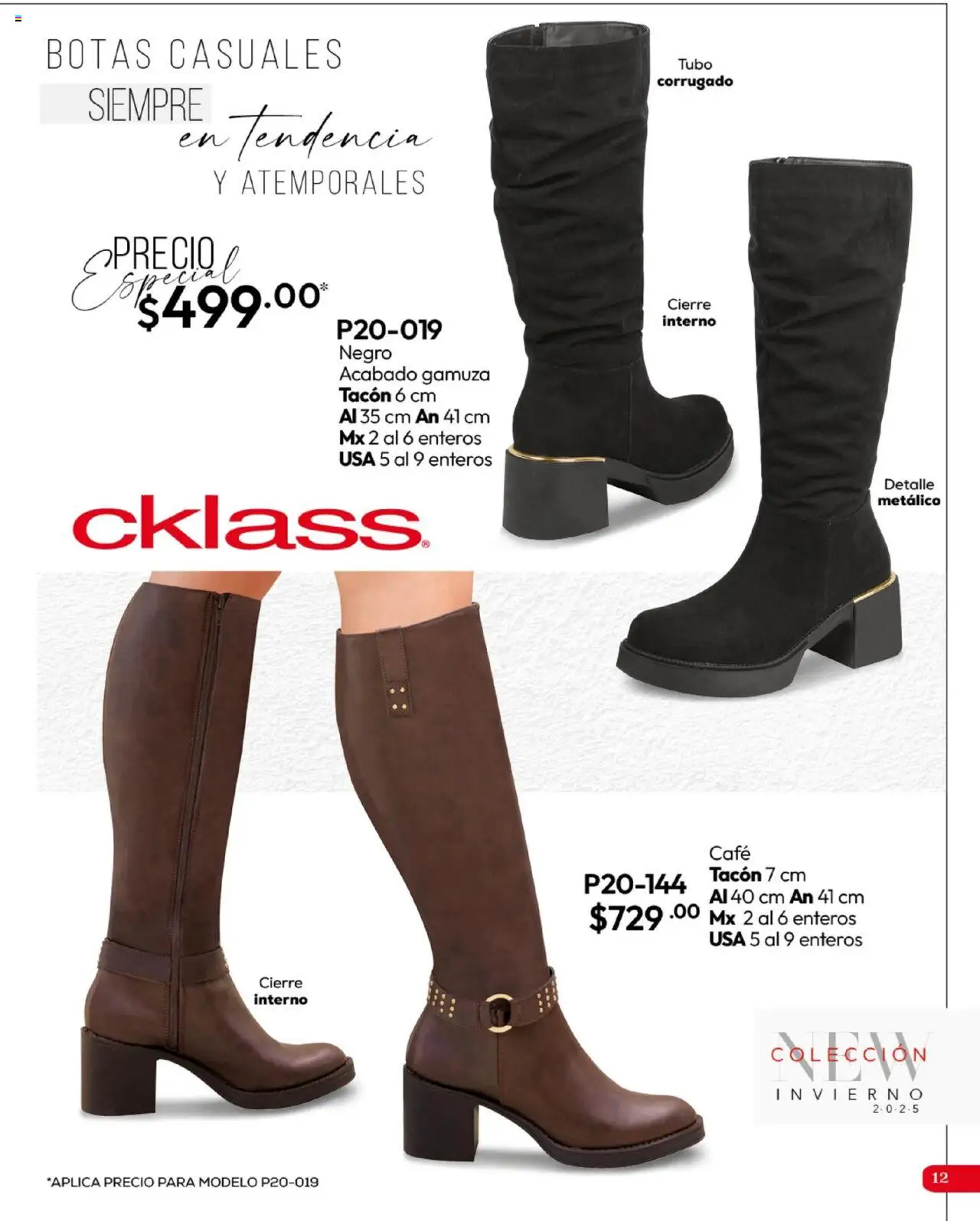 Nuevas ofertas de Cklass válidas en toda la República Mexicana desde el 16.09.2025. ¡Encuentra las mejores ofertas en Cklass - Catálogo Invierno! | Página: 168 | Productos: Botas, Café, Gamuza