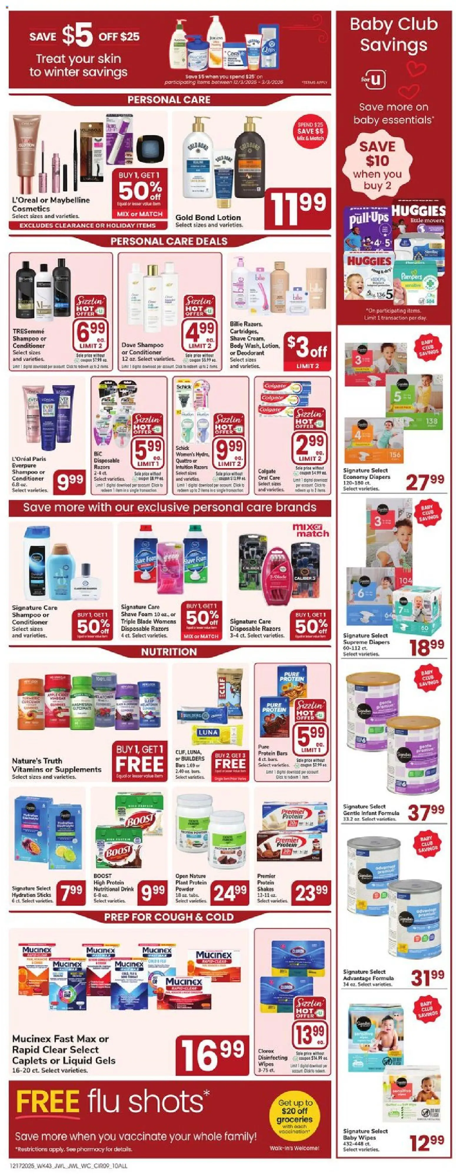 Jewel Osco Weekly Ad - valid from 17.12.2025 | Page: 9 | Products: Vinegar, Protein Powder, Powder, Shampoo