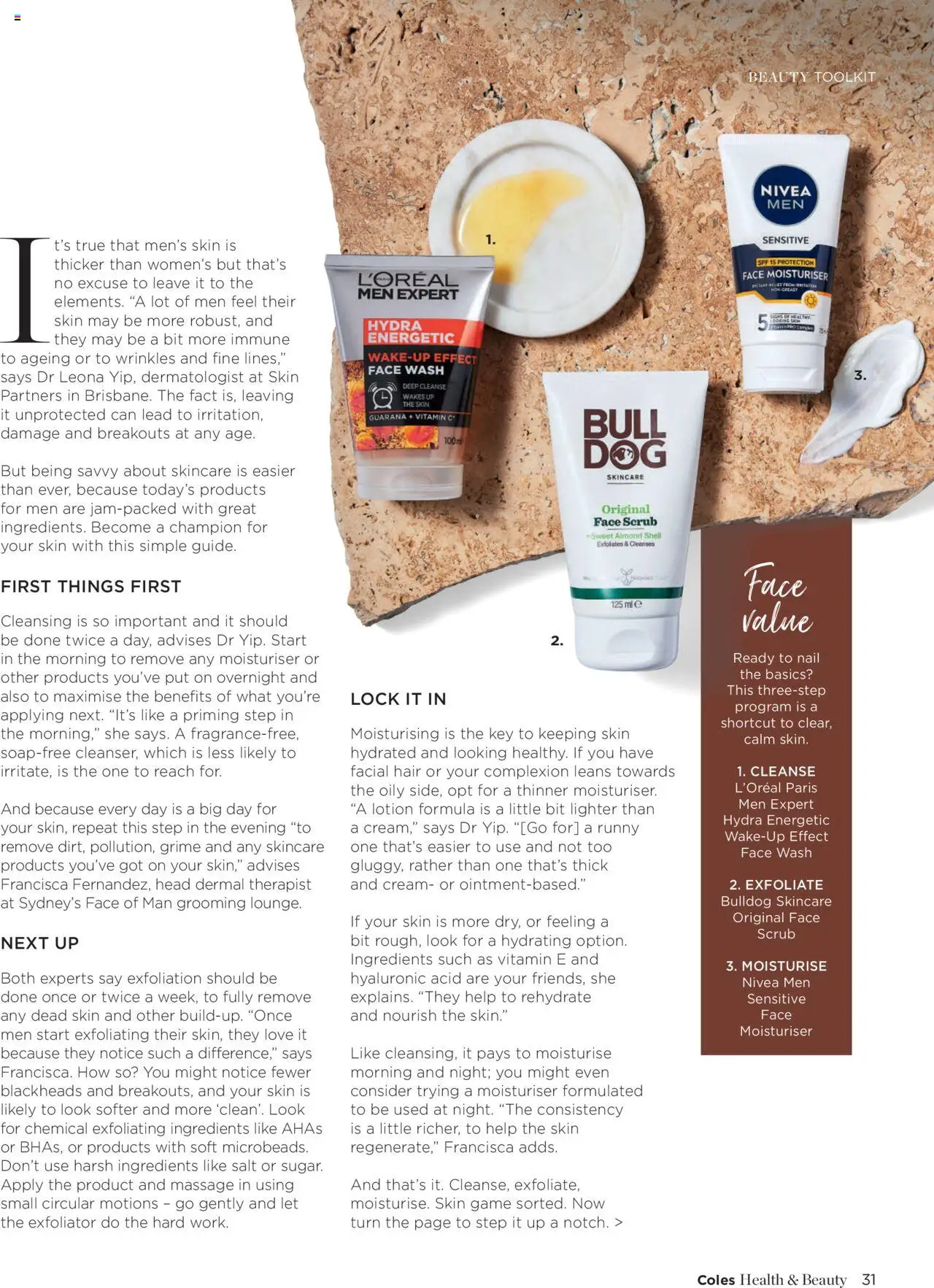 Coles catalogue - valid from 07.10.2025 | Page: 31 | Products: Moisturiser, Cream, Face wash, Vitamin