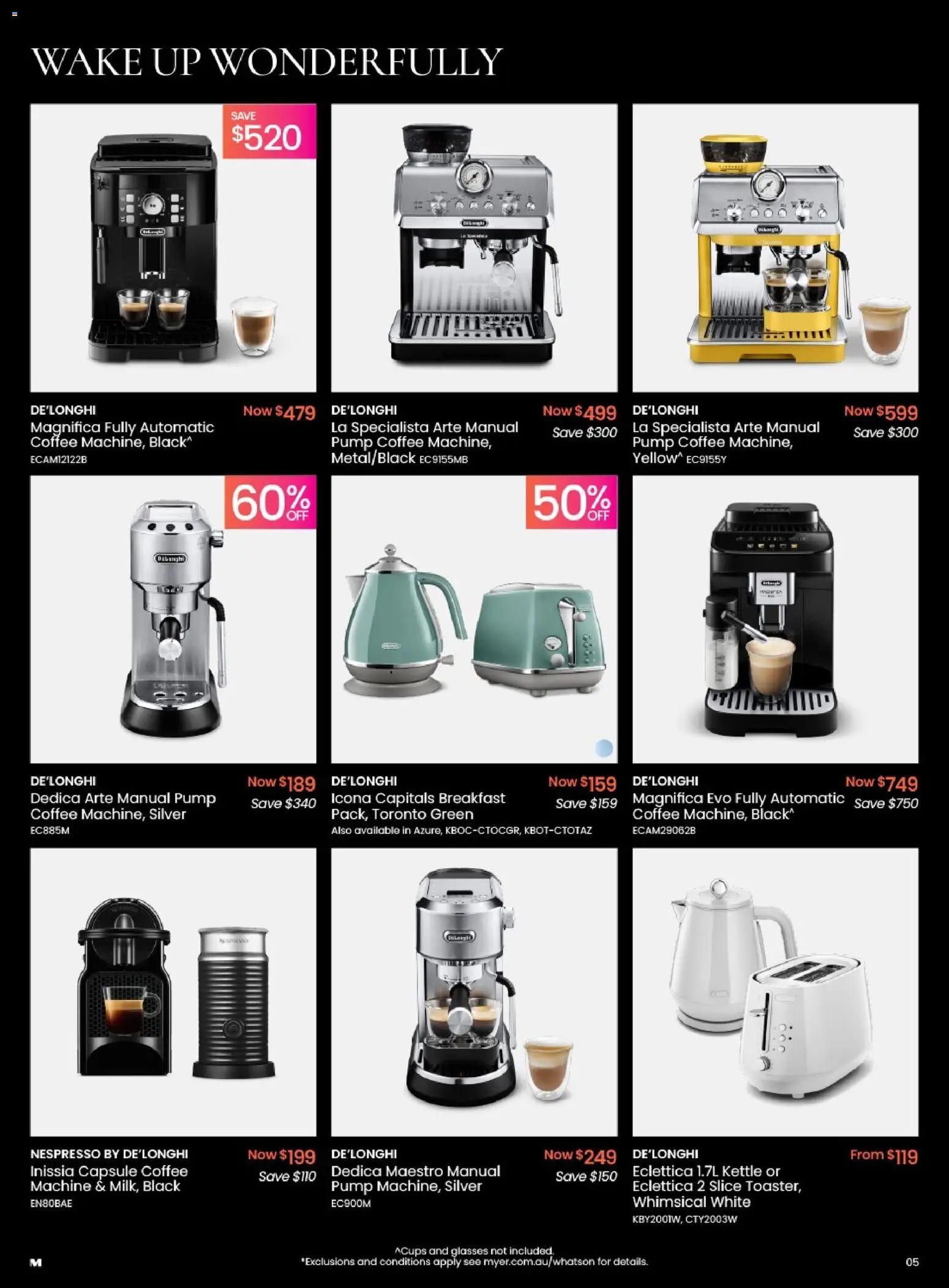 Myer catalogue - valid from 17.11.2025 | Page: 5 | Products: Coffee, Glasses, Kettle