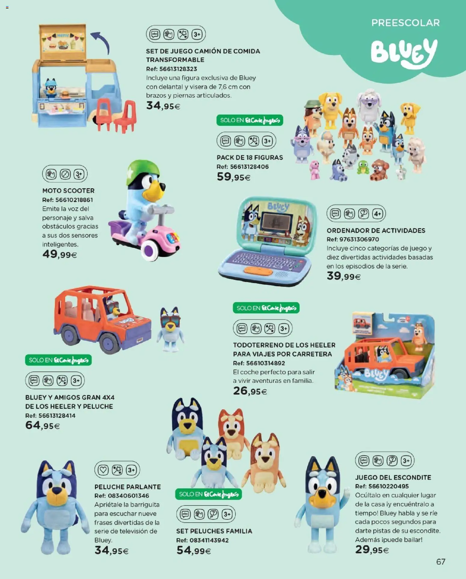 Nuevas ofertas de El Corte Inglés válidas en toda la República Mexicana desde el 27.10.2025. ¡Encuentra las mejores ofertas en El Corte Inglés catálogo Juguetes! | Página: 67 | Productos: Delantal, Juego, Scooter, Televisión