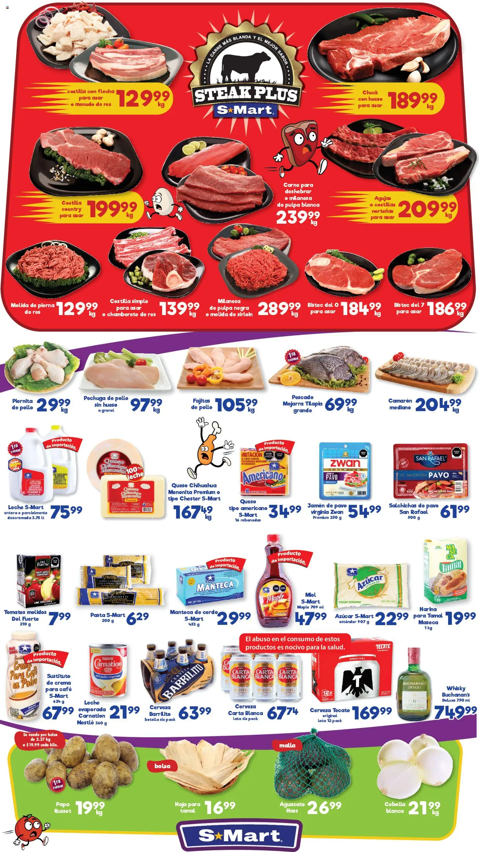 Nuevas ofertas de S-Mart válidas en toda la República Mexicana desde el 30.01.2026. ¡Encuentra las mejores ofertas en S-Mart folleto Monterrey! | Página: 1 | Productos: Cebolla, Harina, Azúcar, Polvo