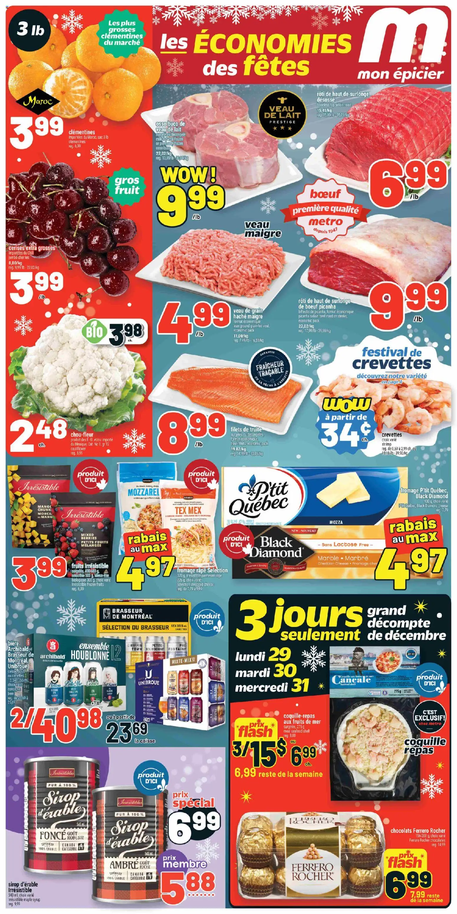 Metro flyer valid from 25.12.2025 | Page: 1 | Products: Beef, Milk, Cheese, Beer