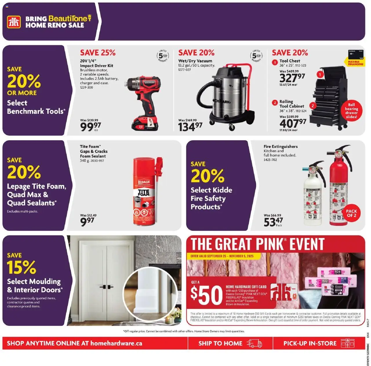 Home Hardware flyer valid from 25.09.2025 | Page: 19 | Products: Cabinet