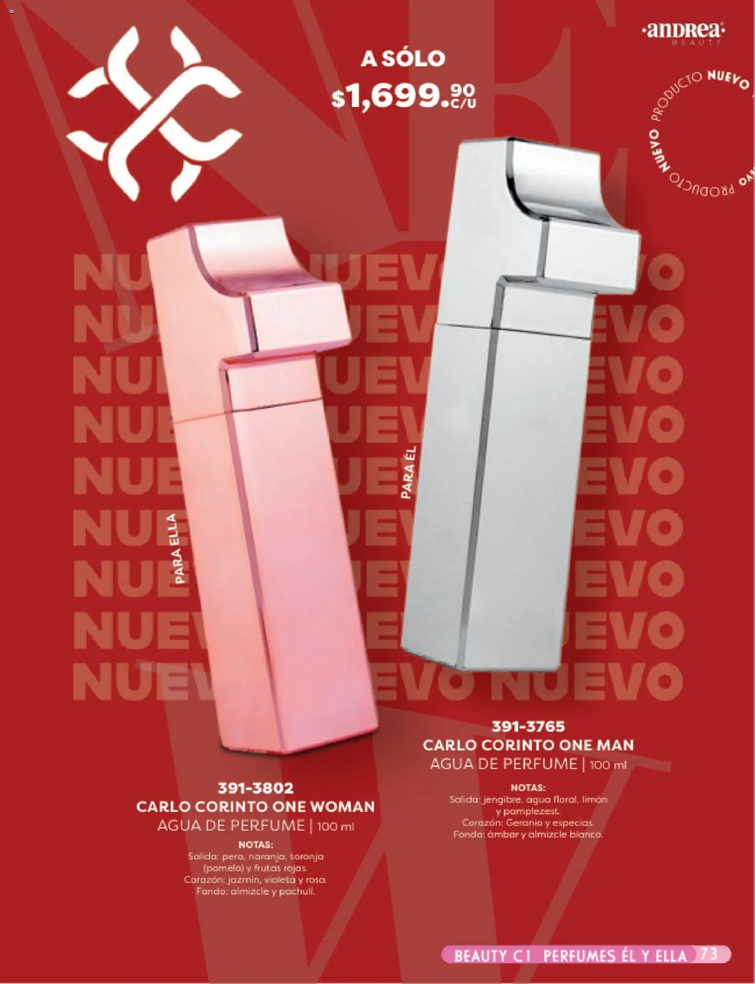 Nuevas ofertas de Andrea válidas en toda la República Mexicana desde el 25.01.2026. ¡Encuentra las mejores ofertas en Andrea catálogo Beauty! | Página: 73 | Productos: Agua, Limón, Toronja, Perfume