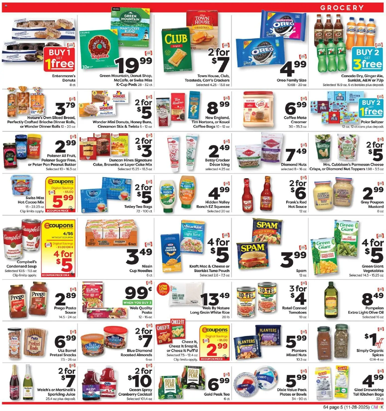 Weis Monthly Ad - NY - valid from 28.11.2025 | Page: 7 | Products: Pan, Juice, Tea, Pasta