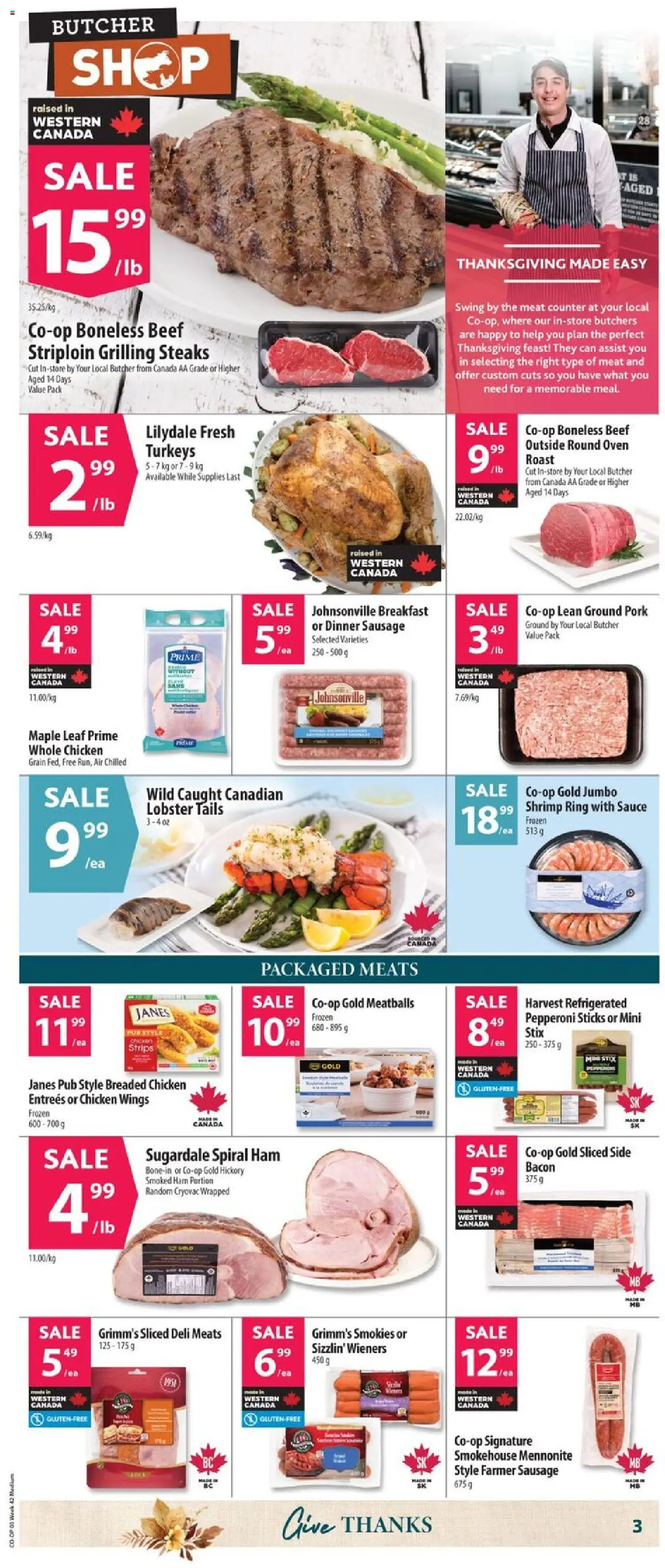 Co-op Food flyer valid from 09.10.2025 | Page: 5 | Products: Beef, Chicken wings, Oven, Ham