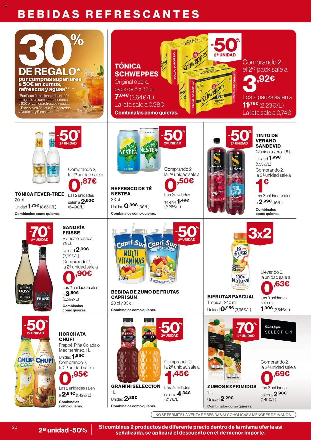 Nuevas ofertas de El Corte Inglés válidas en toda la República Mexicana desde el 31.07.2025. ¡Encuentra las mejores ofertas en El Corte Inglés - Catálogo Nuestros Mejores Precios! | Página: 22 | Productos: Limón, Piña, Vitaminas, Té