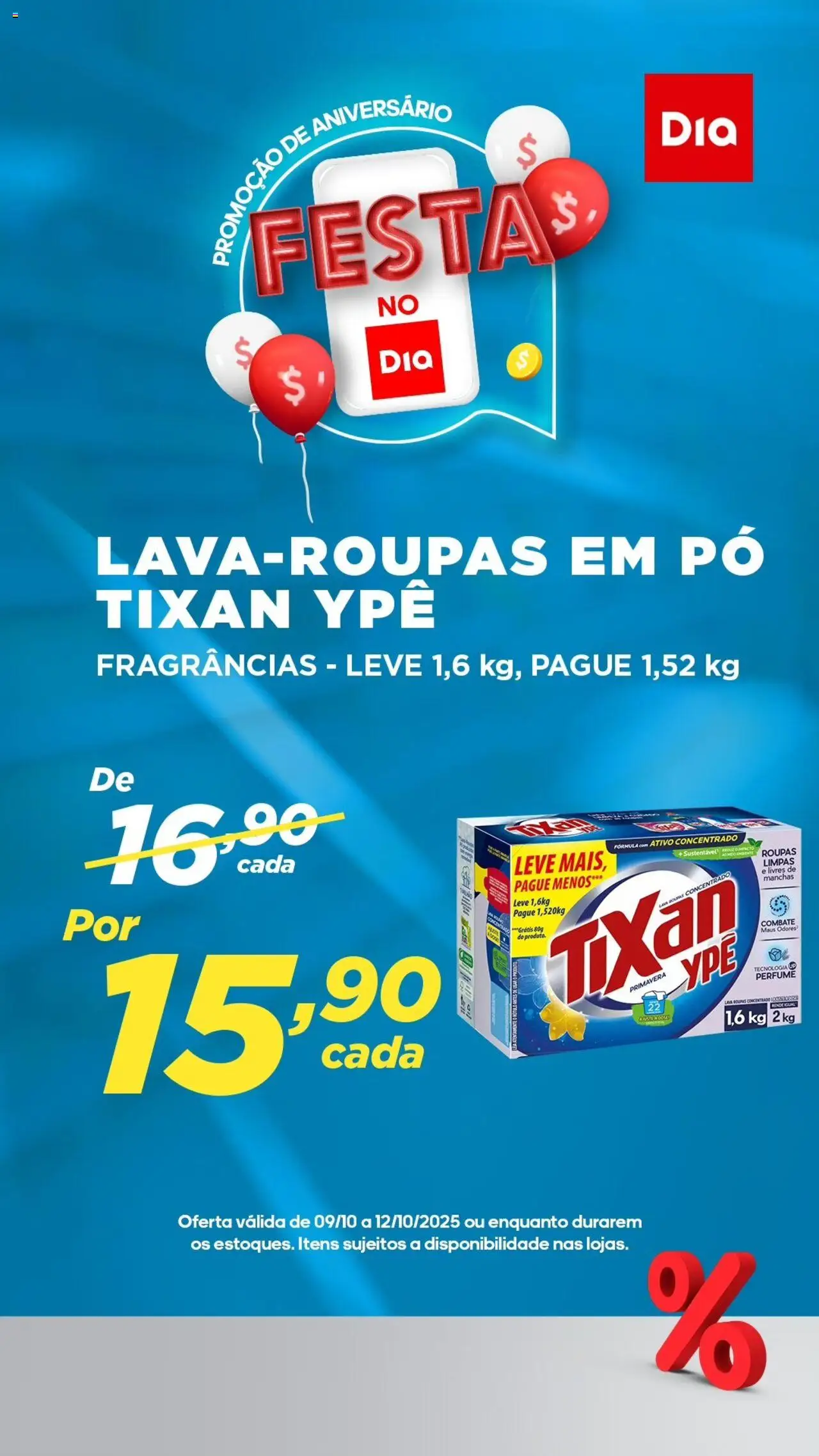 Dia Folheto - válido de 09.10.2025 | Página: 9 | Produtos: Suco, Sal, Água sanitária