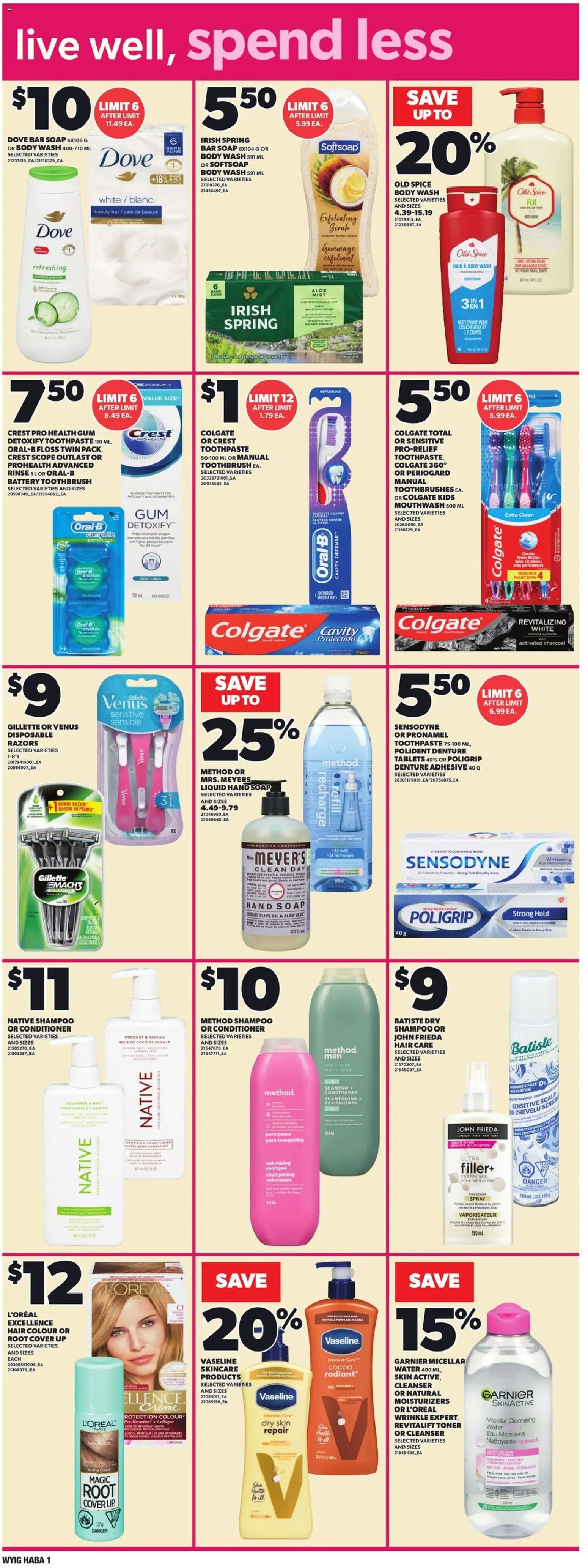 Independent Grocer flyer valid from 15.01.2026 | Page: 10 | Products: Toner, Shampoo, Soap, Mouthwash