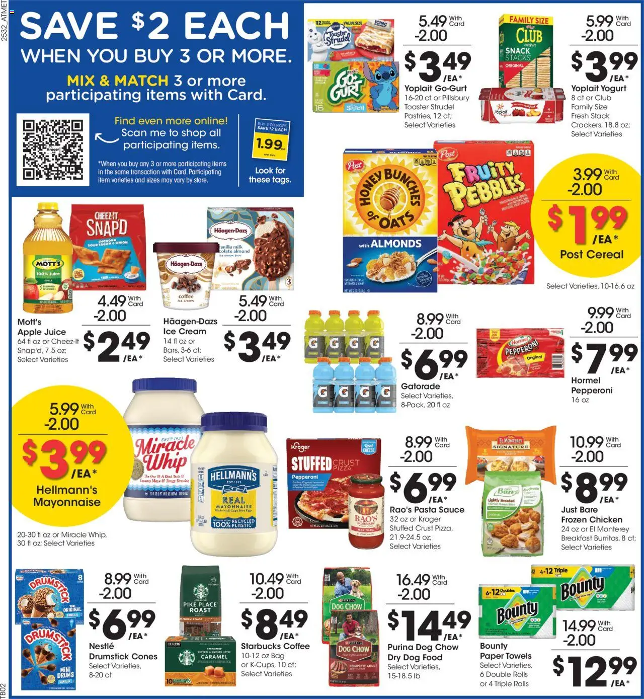 Kroger Weekly Ad - valid from 10.09.2025 | Page: 4 | Products: Yogurt, Coffee, Pasta, Mayonnaise
