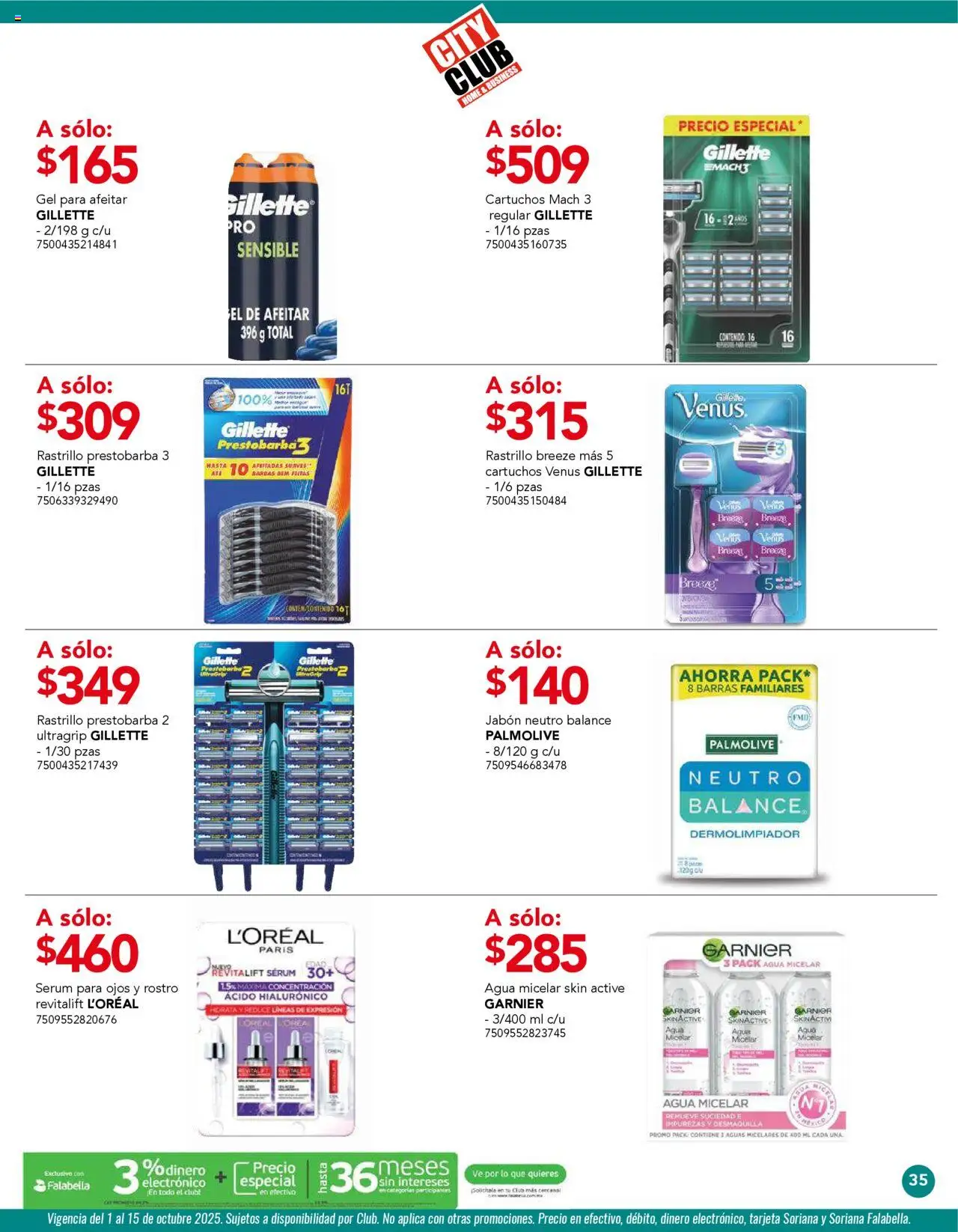 Nuevas ofertas de City Club válidas en toda la República Mexicana desde el 01.10.2025. ¡Encuentra las mejores ofertas en City Club - Catálogo! | Página: 33 | Productos: Serum, Agua, Agua micelar, Jabón
