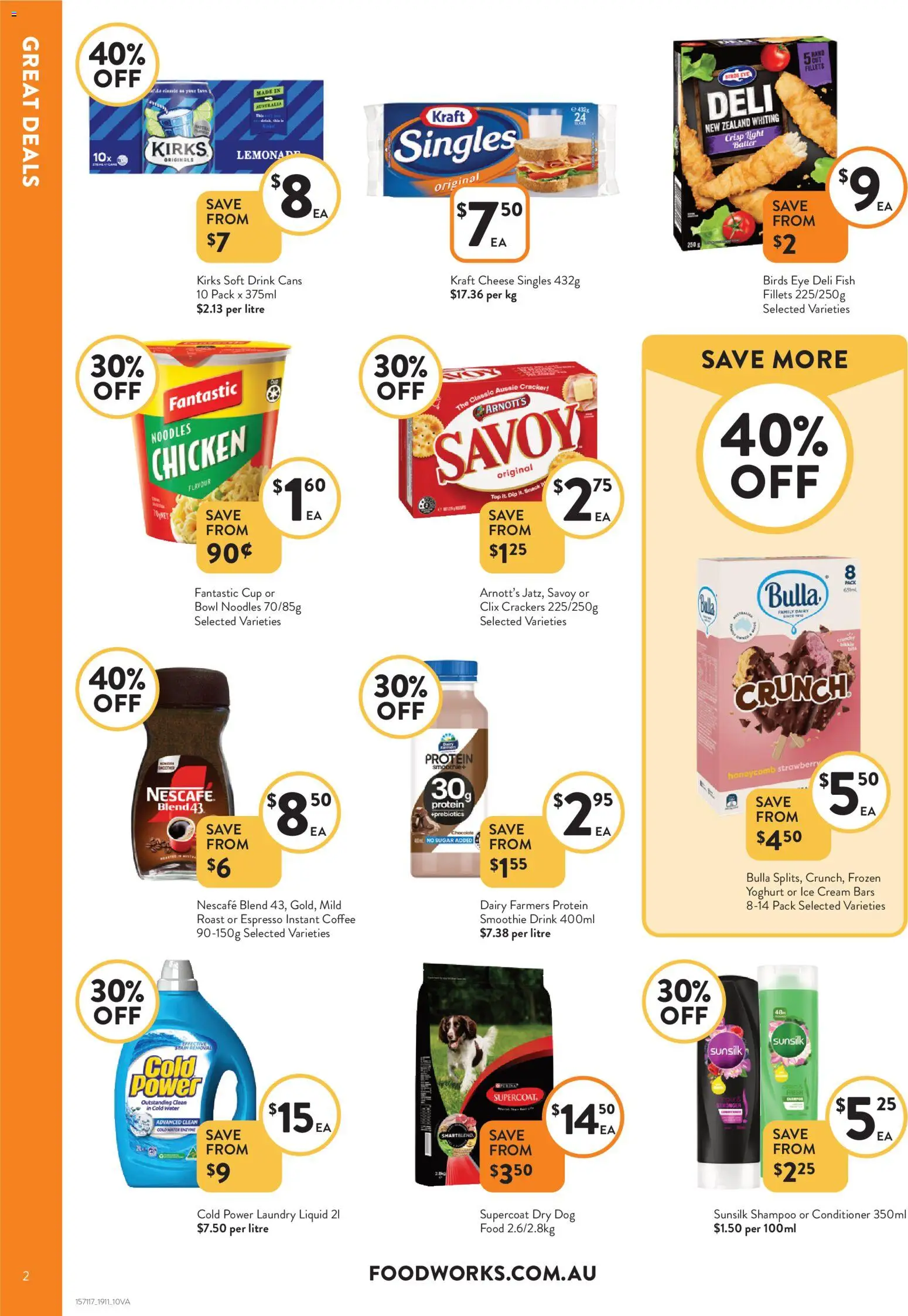 Foodworks catalogue - valid from 19.11.2025 | Page: 2 | Products: Dairy, Chicken, Ice cream, Water