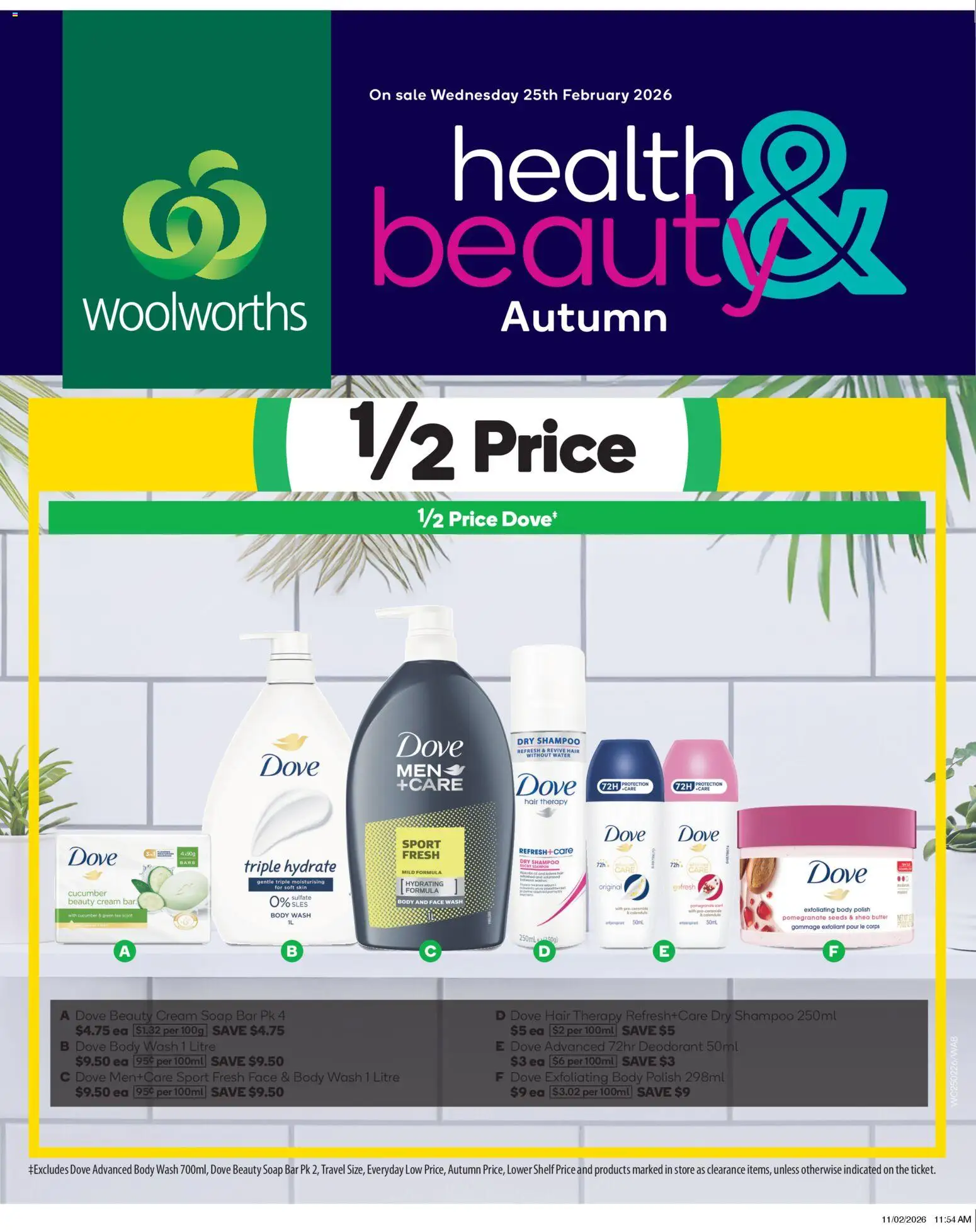 Woolworths catalogue - valid from 25.02.2026 | Page: 2 | Products: Butter, Shampoo, Deodorant, Face wash