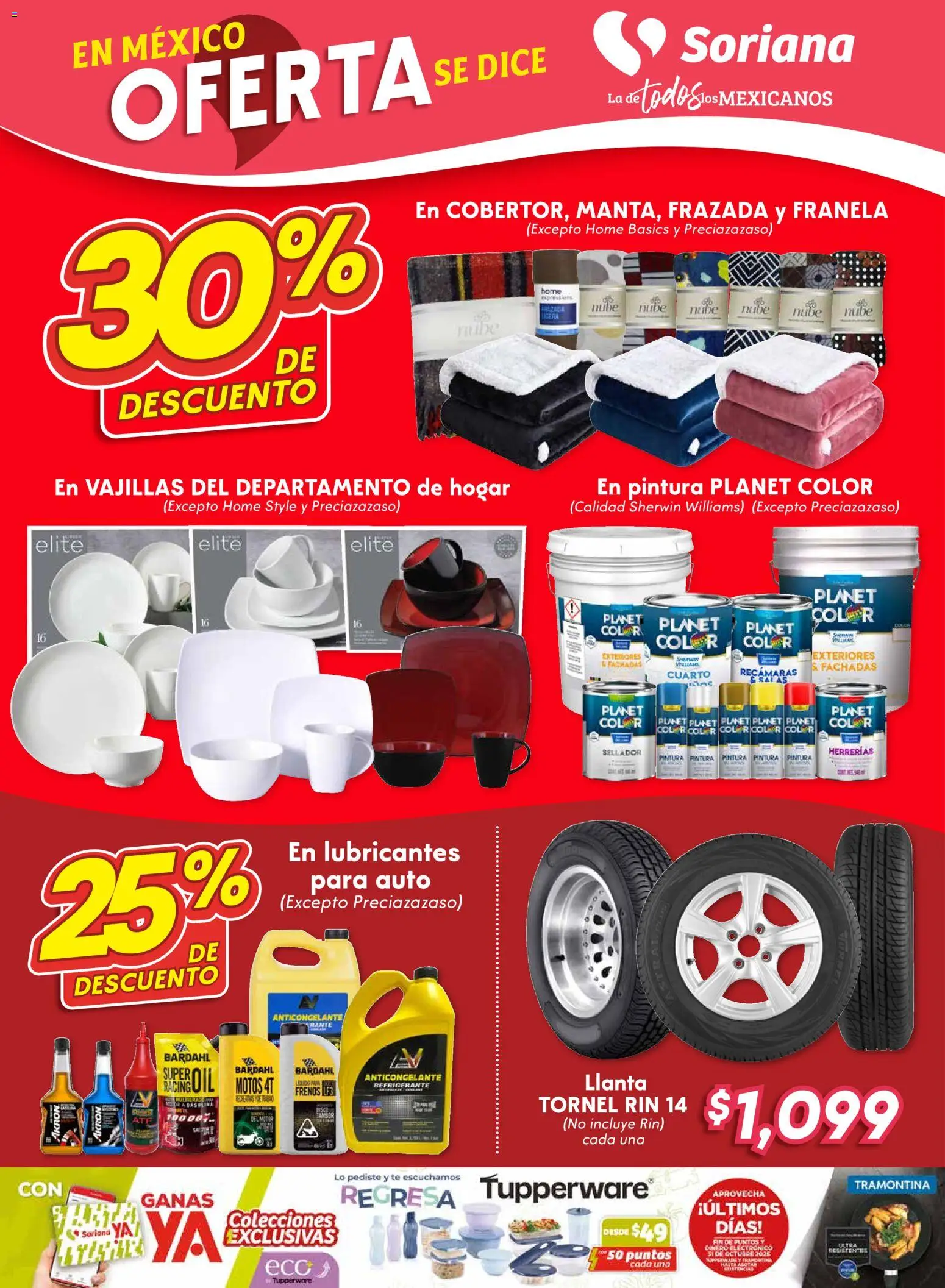 Nuevas ofertas de Soriana válidas en toda la República Mexicana desde el 23.10.2025. ¡Encuentra las mejores ofertas en Soriana - Fin de Semana Híper: Ags, Nay, Jal, Qro, Col, Mich, Gto, Hgo, Tlax, Mor, Pue, Gro, Oax, Edo. de Mex, Valle de México, Za! | Página: 11 | Productos: Col, Té, Pintura