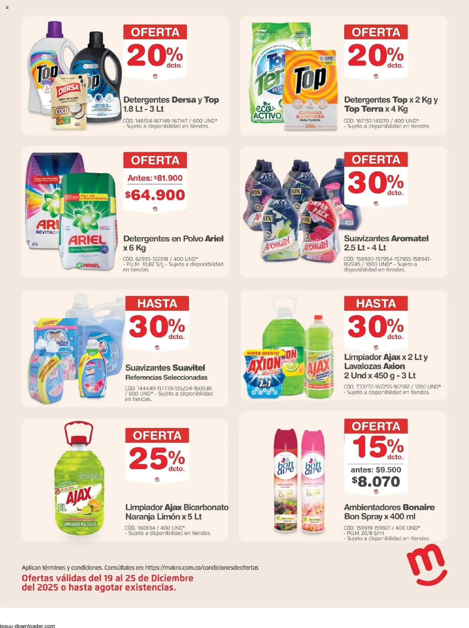 Makro revista - valida desde el 19.12.2025 | Página: 28 | Productos: Limón, Limpiador, Polvo, Mora
