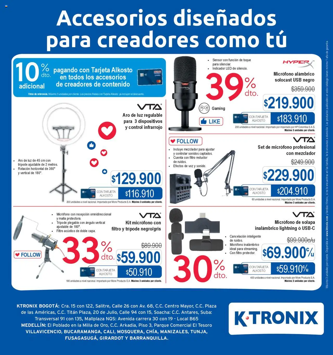 Ktronix revista - valida desde el 06.09.2025 | Página: 8 | Productos: Té, Micrófono, Usb, Mezclador