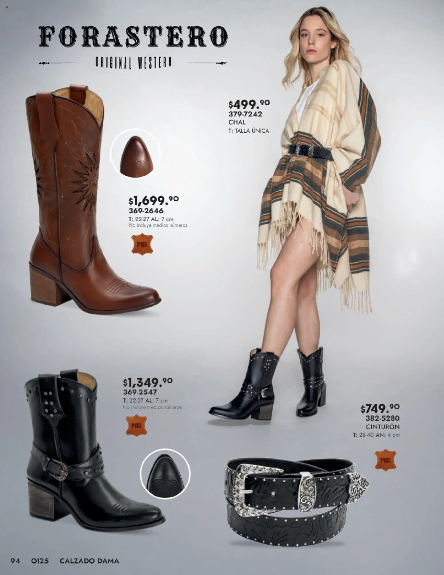 Nuevas ofertas de Andrea válidas en toda la República Mexicana desde el 24.08.2025. ¡Encuentra las mejores ofertas en Andrea - Catálogo Calzado Dama! | Página: 94 | Productos: Chal, Cinturón