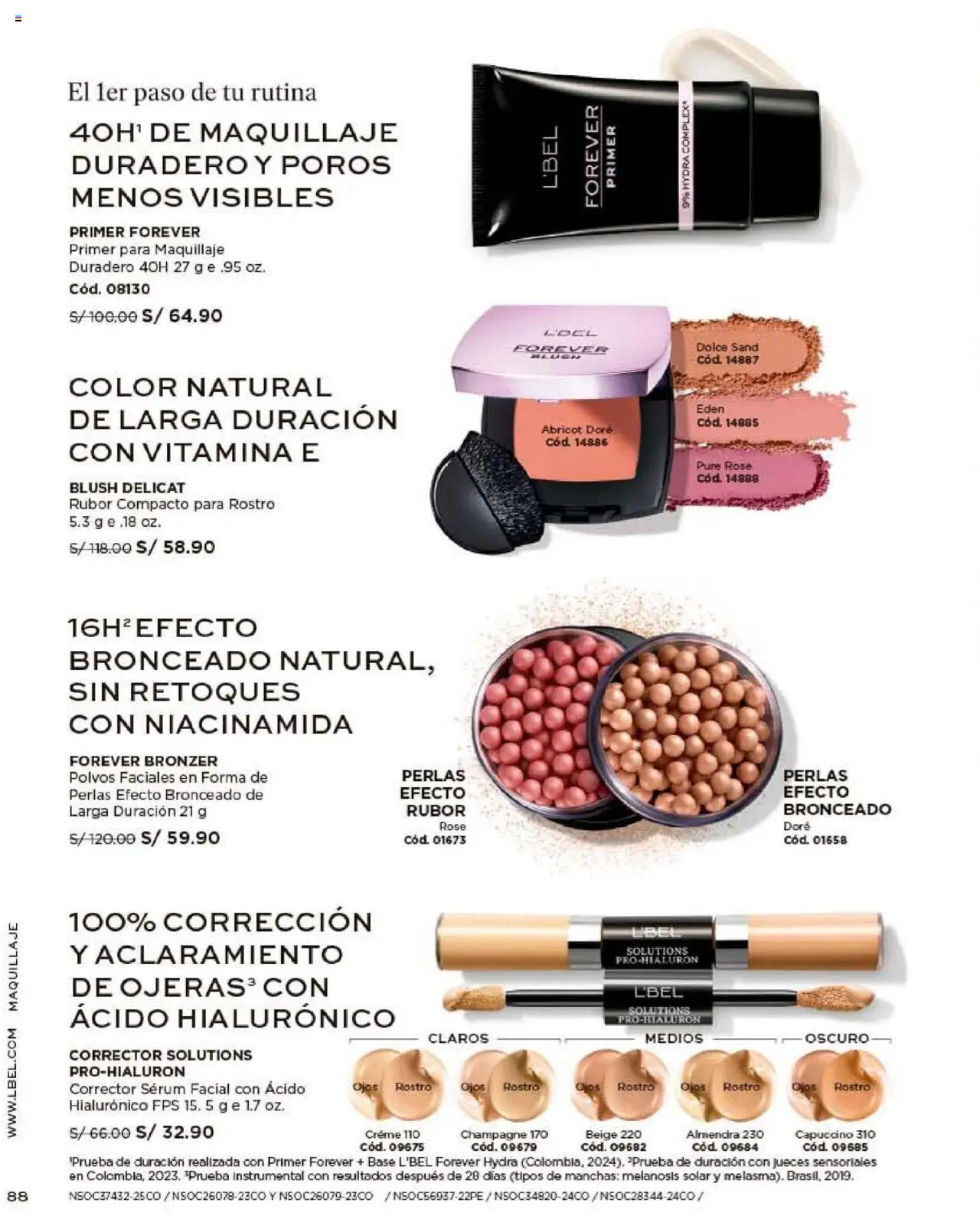Catálogo L'Bel válido desde 24.10.2025 | Página: 88 | Productos: Maquillaje, Corrector, Rubor