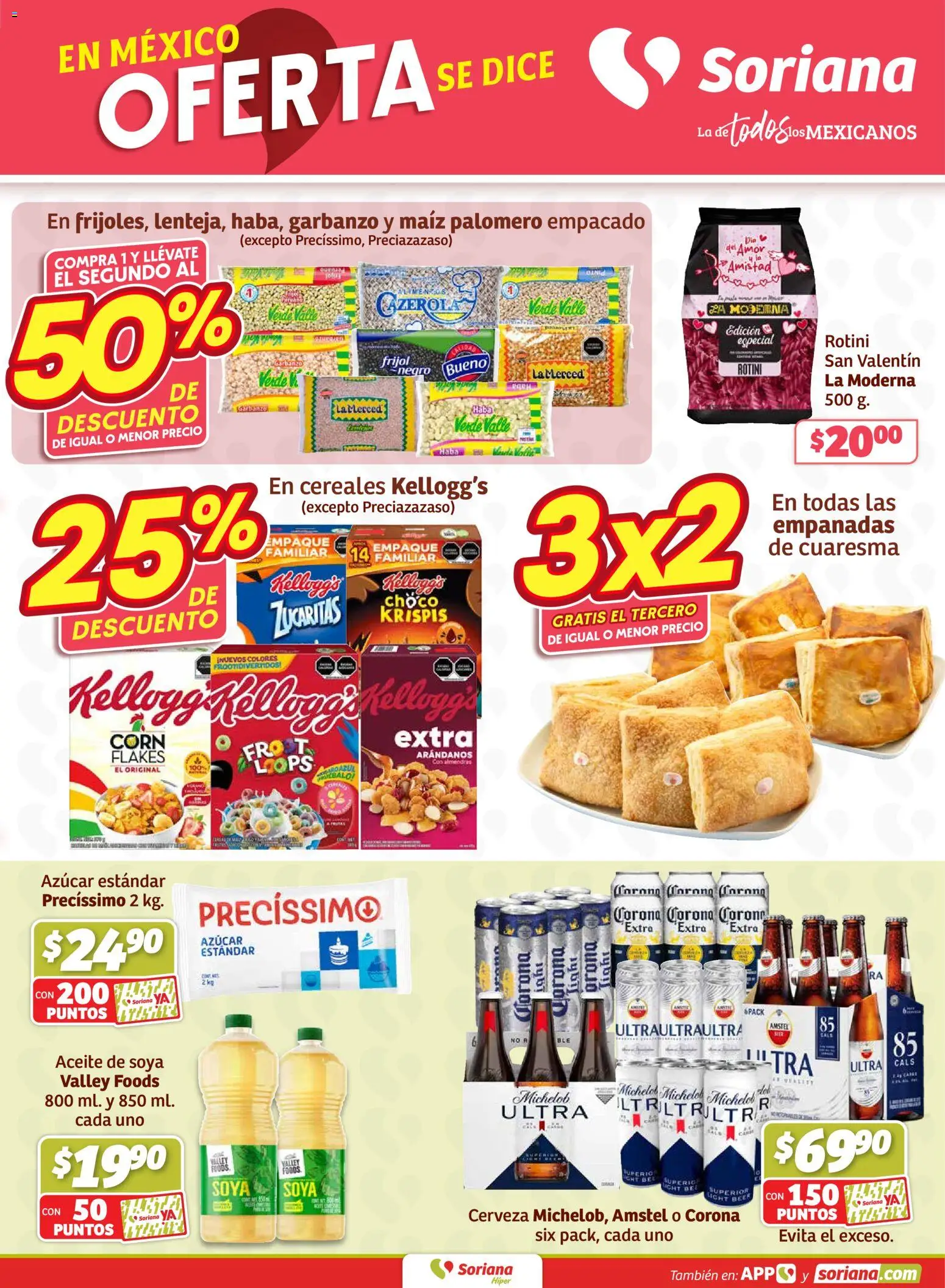 Nuevas ofertas de Soriana válidas en toda la República Mexicana desde el 12.02.2026. ¡Encuentra las mejores ofertas en Soriana folleto! | Página: 3 | Productos: Aceite, Arándanos, Cerveza, Cereales