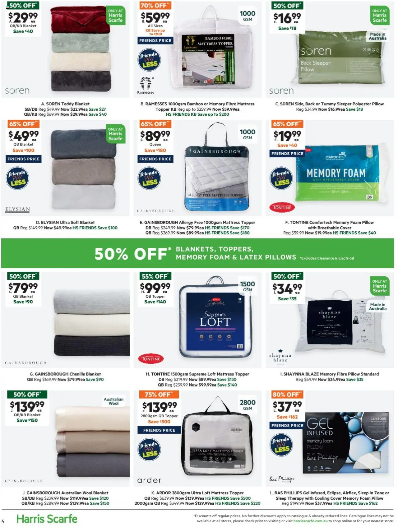 Harris Scarfe catalogue - valid from 28.06.2025 | Page: 4 | Products: Contour, Mattress, Pillow, Blanket