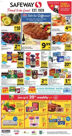 Preview of Safeway weekly ads valid from 08.10.2025