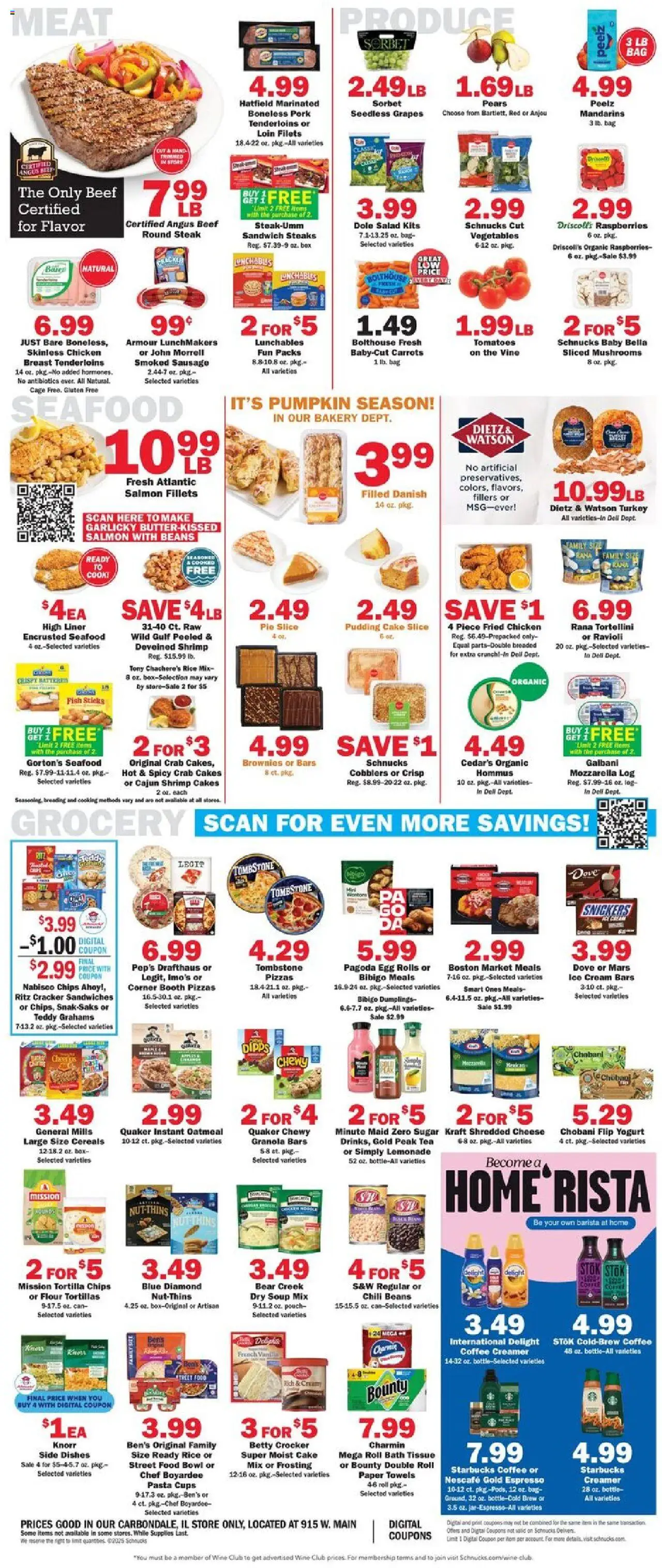 Schnucks Weekly Print Ad - IL - valid from 24.09.2025 | Page: 6 | Products: Coffee, Fish, Tea, Beef