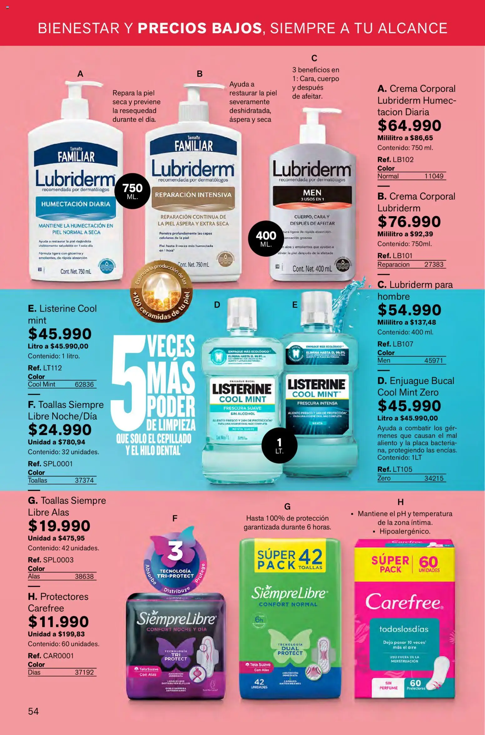 Leonisa revista - valida desde el 02.01.2026 | Página: 54 | Productos: Crema, Toallas, Enjuague bucal, Tintura