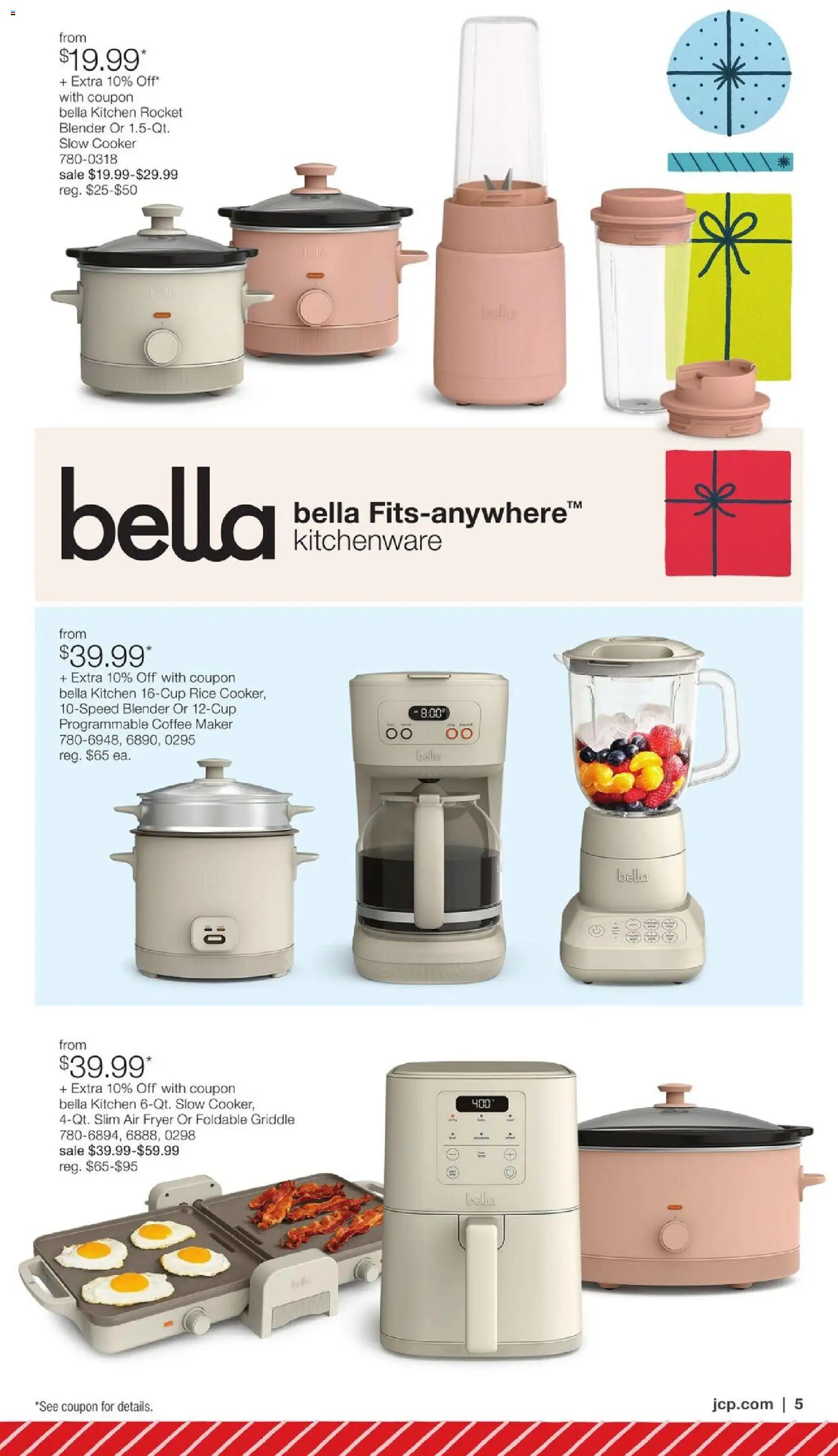 JCPenney Holiday Home Sale - valid from 03.12.2025 | Page: 4 | Products: Griddle, Blender, Rice, Coffee maker