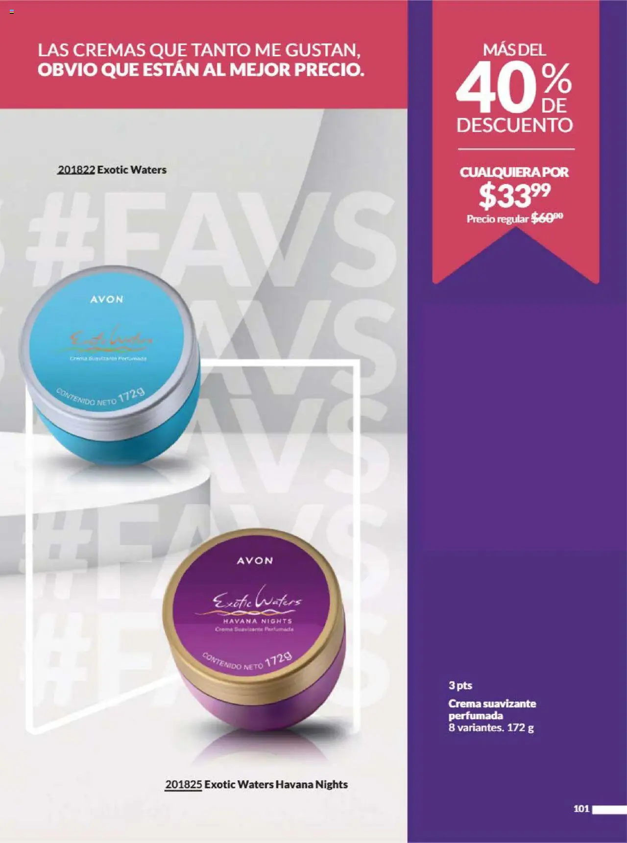 Nuevas ofertas de AVON válidas en toda la República Mexicana desde el 09.08.2025. ¡Encuentra las mejores ofertas en AVON - Campaña 13 2025! | Página: 109 | Productos: Crema, Suavizante, Body
