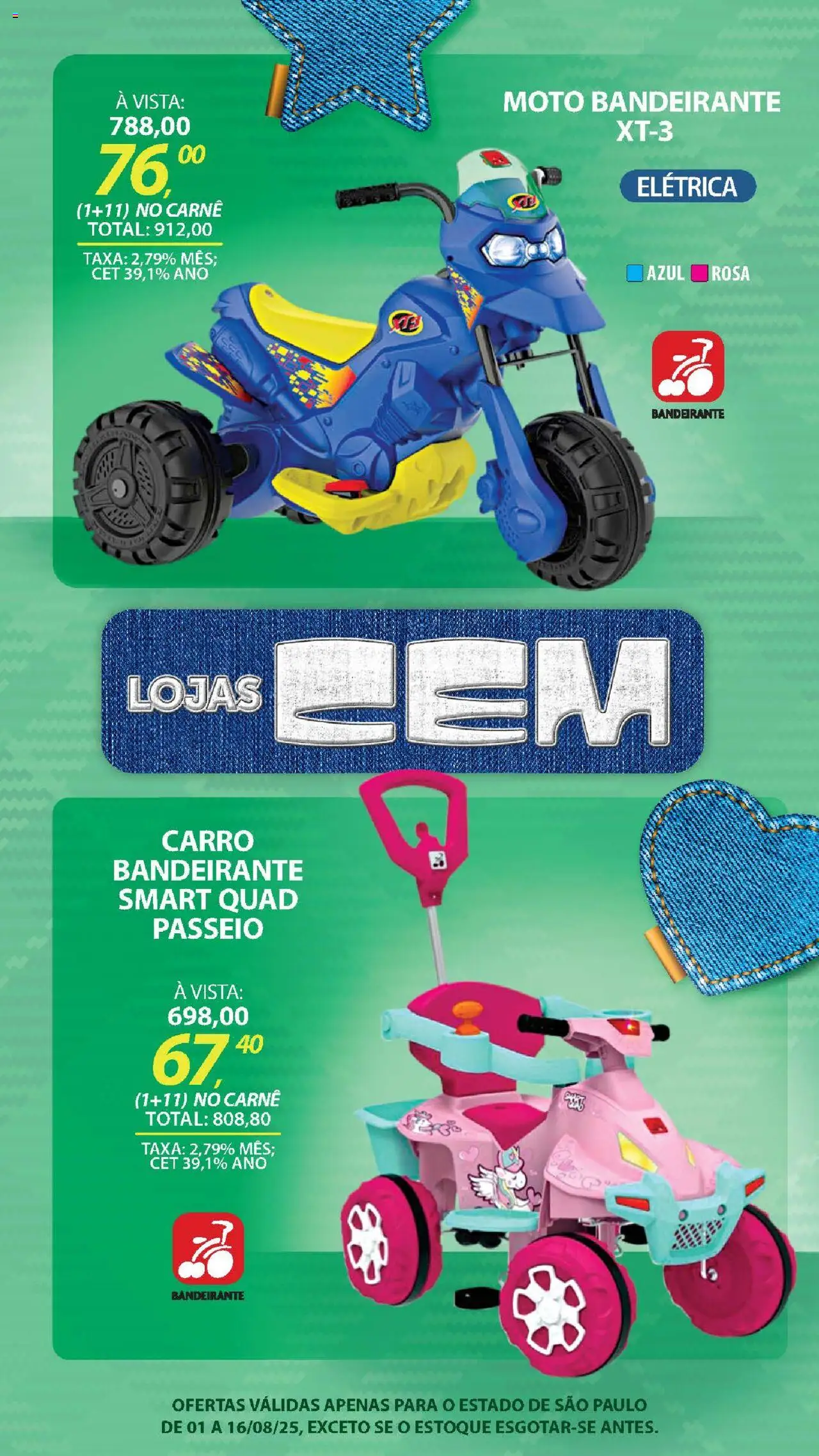 Lojas Cem Folheto - válido de 01.08.2025 | Página: 102 | Produtos: Carne