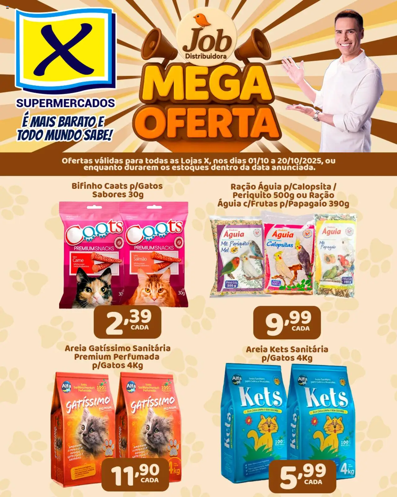 X Supermercados Folheto - válido de 01.10.2025 | Página: 2 | Produtos: Areia, Salmão, Carne