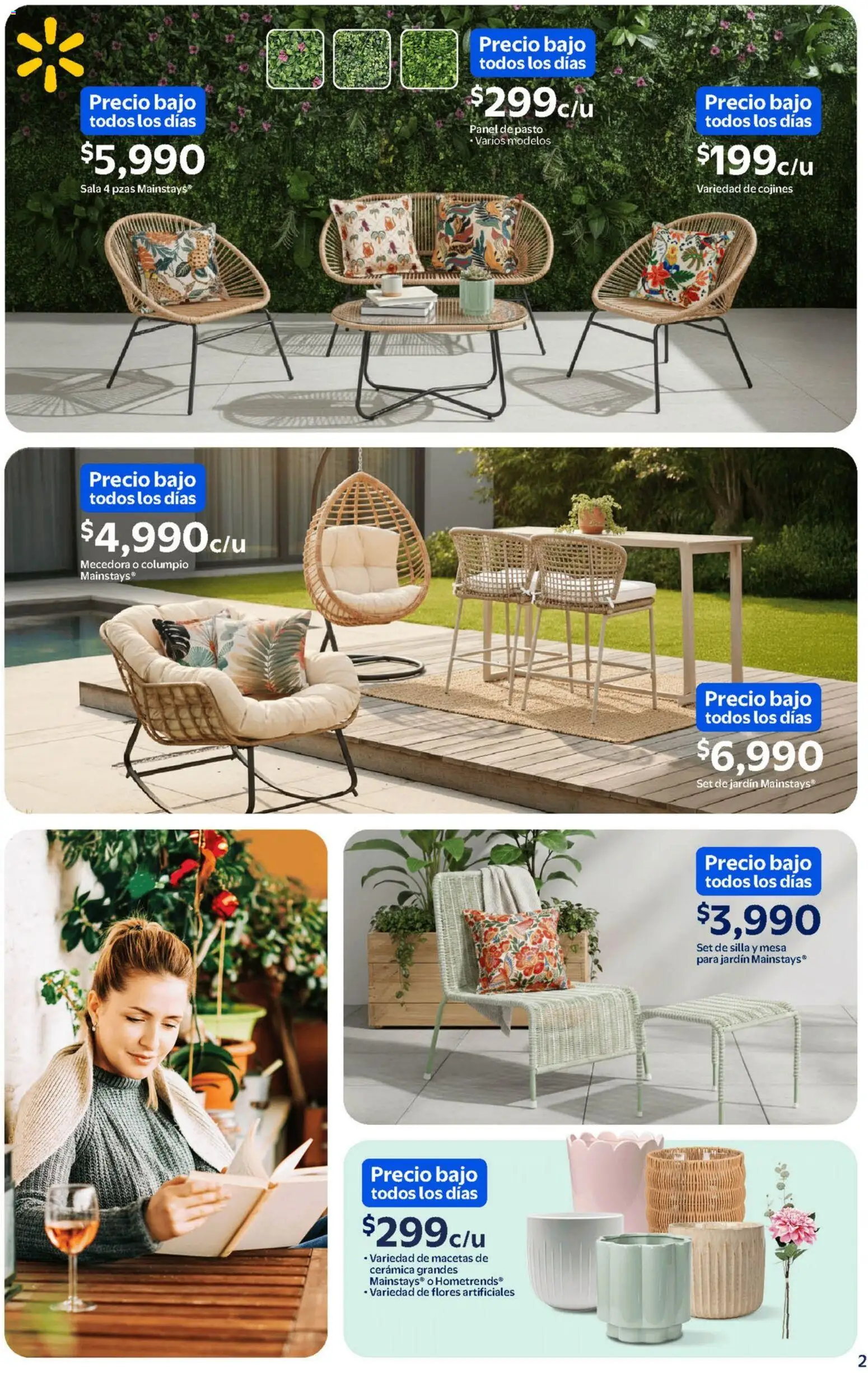 Nuevas ofertas de Walmart válidas en toda la República Mexicana desde el 17.02.2026. ¡Encuentra las mejores ofertas en Walmart catálogo Precios bajos! | Página: 2 | Productos: Columpio, Silla, Mesa